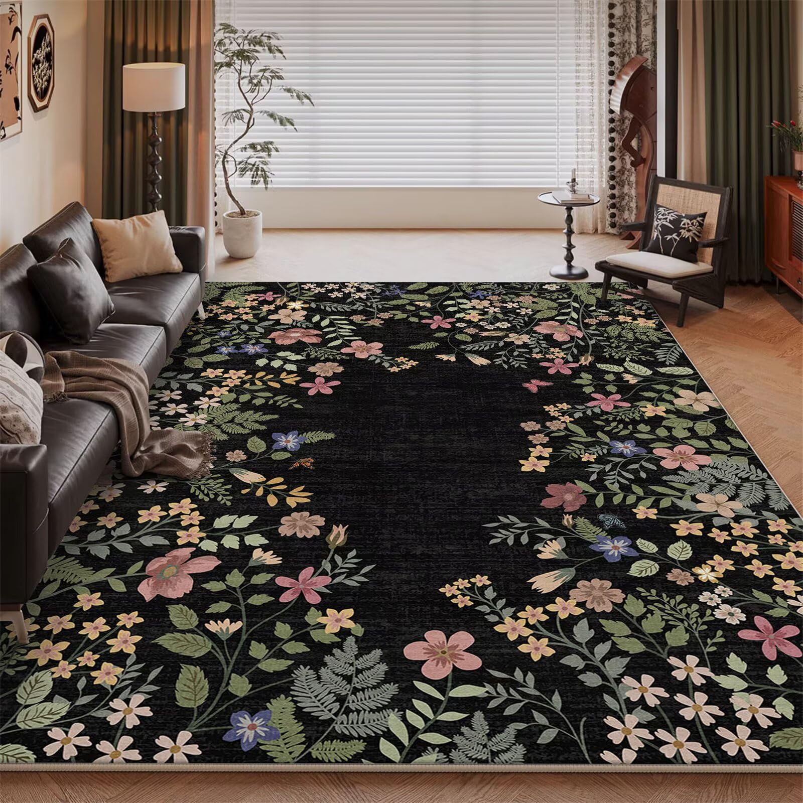 Tapis extérieur moderne Blumen 80x120 cm pour sublimer votre couloir et l'entrée de la terrasse