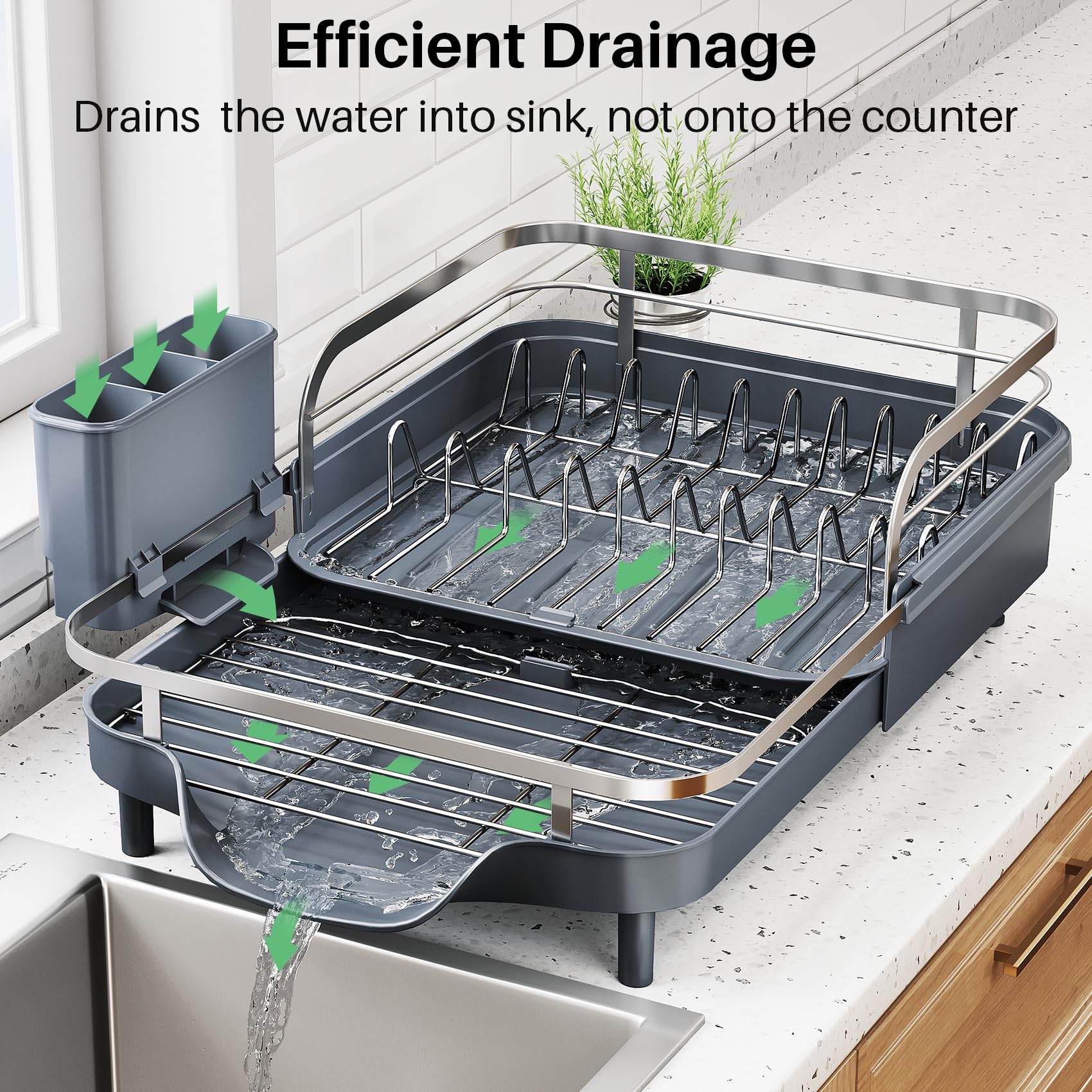 Snapklik.com : SNTD Dish Drying Rack, Expandable Dish Rack For Kitchen ...
