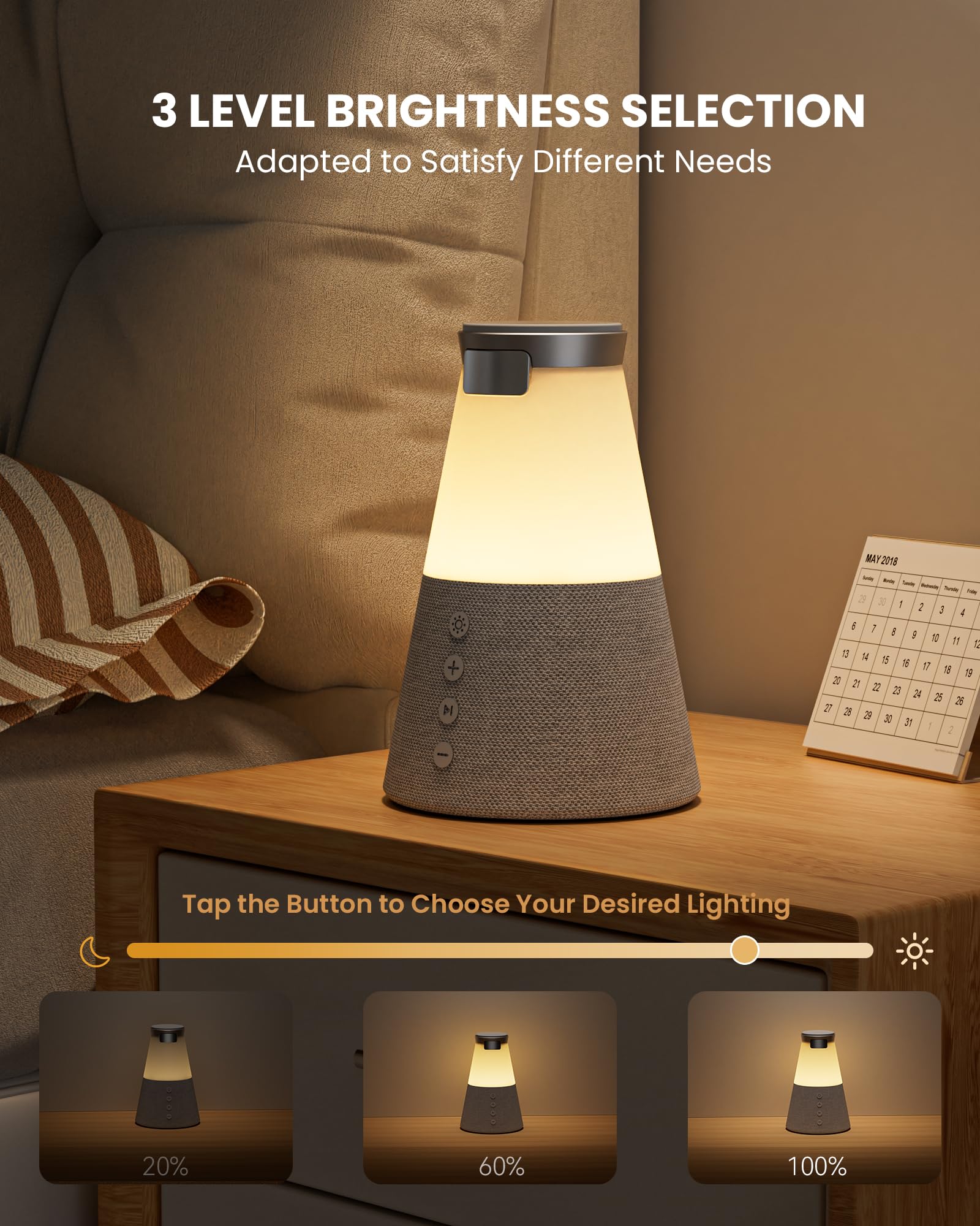 Bluetooth Lautsprecher mit Licht, 4 in 1 15W Tragbarer Lautsprecher Magnetisches Kabelloses Ladegerät, Tragbare Bluetooth-Lautsprecher mit Telefonständer, Männer Geschenke Dimmbare