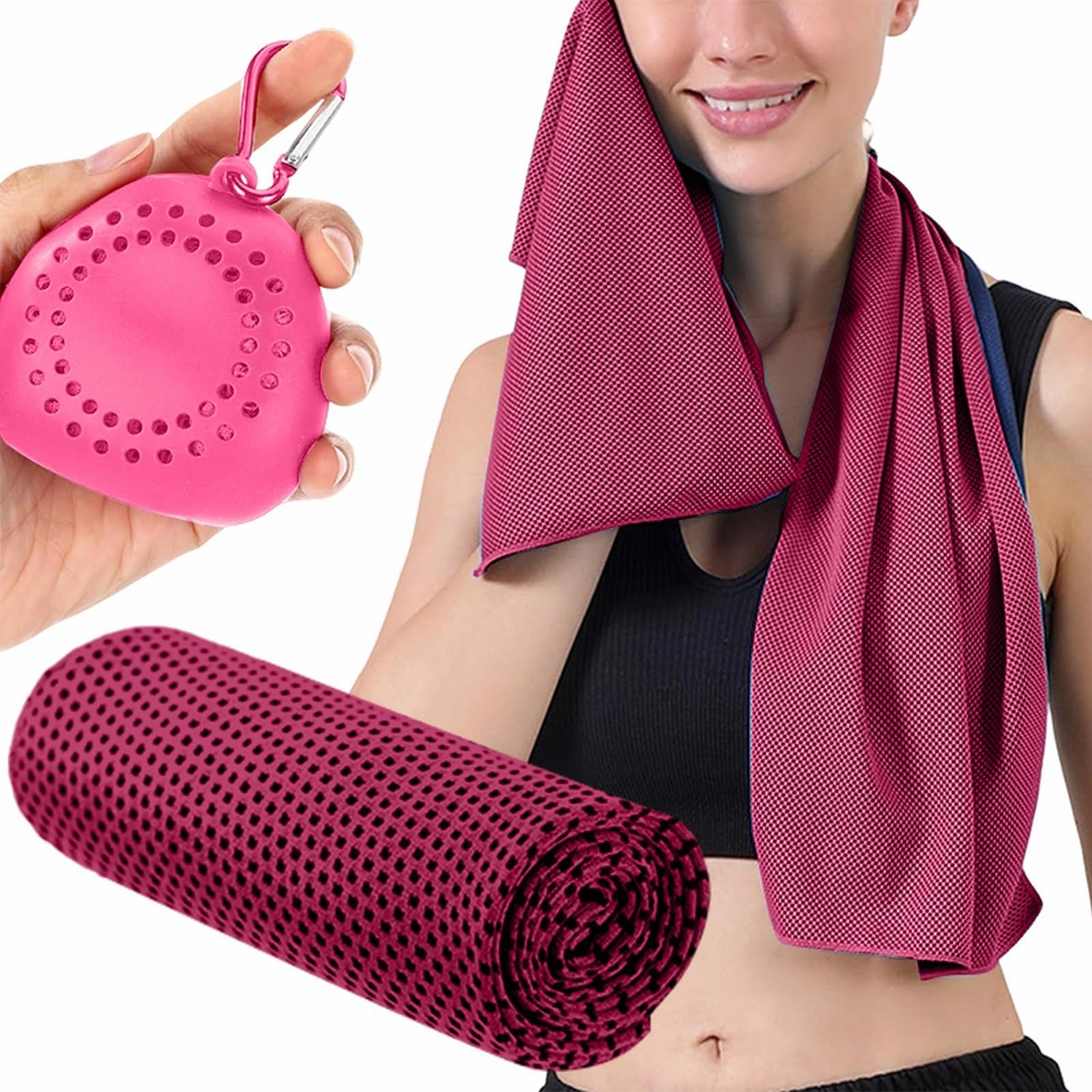 CHNNIjidser Cooling Towels,30x60cm Breathable Instant Quick Drying Ice Cooling Towel,Instant Ice Towel for Neck Face,Breathable Cool Towels For Extreme Heat For Gym Running Yoga Golf Camping (F)