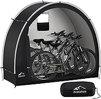 Azaeahom Waterproof Bike Storage Shed Tent - Portable Outdoor Shelter for 2-3 Bikes, Motorcycles, Lawn Mowers, Easy 10-Min Setup