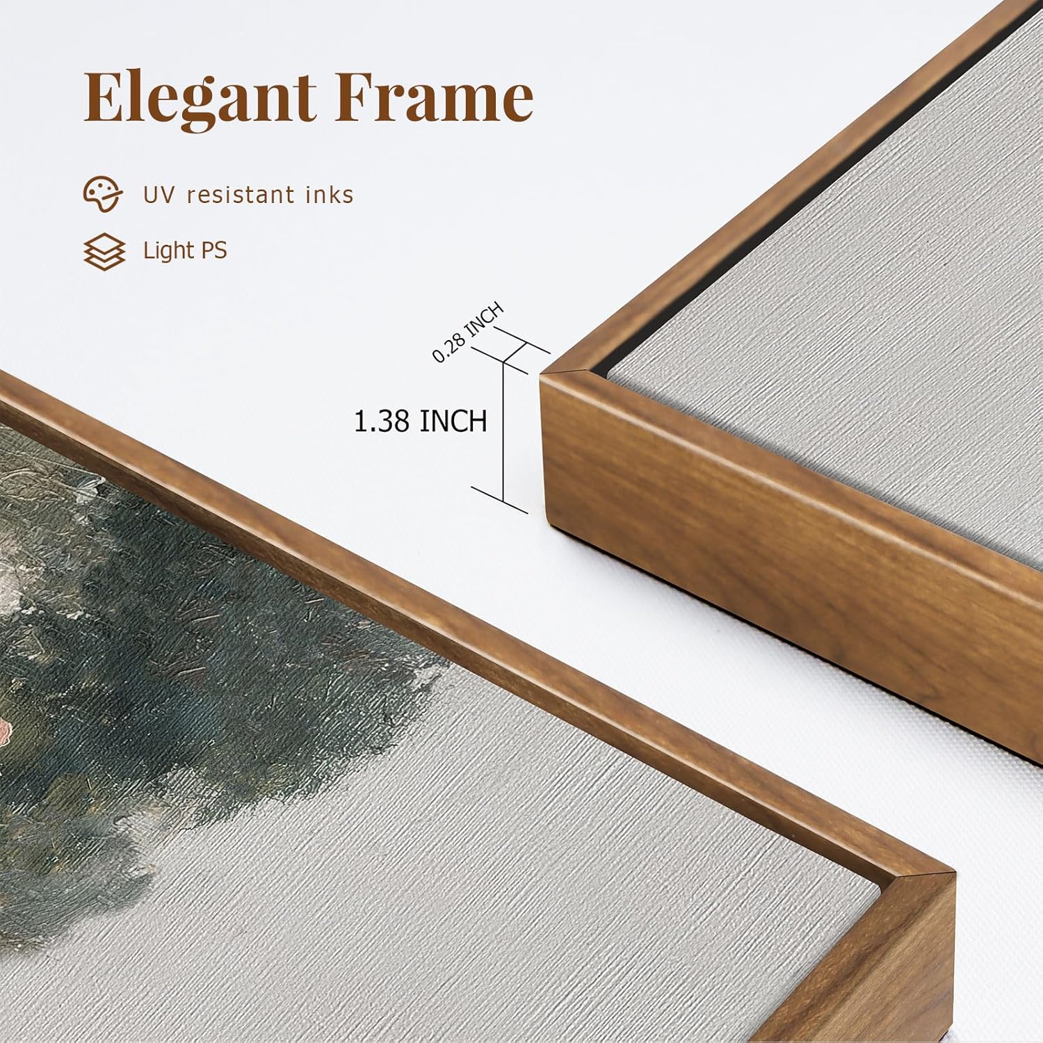 Vintage Meadow Landscape Wildflower Wall Art Framed Canvas Prints Art Decor, Retro Scenery Antique Painting Rustic Spring for Living Room Bedroom Home Bathroom Wall Decoration, 16x24inch, Set of 3