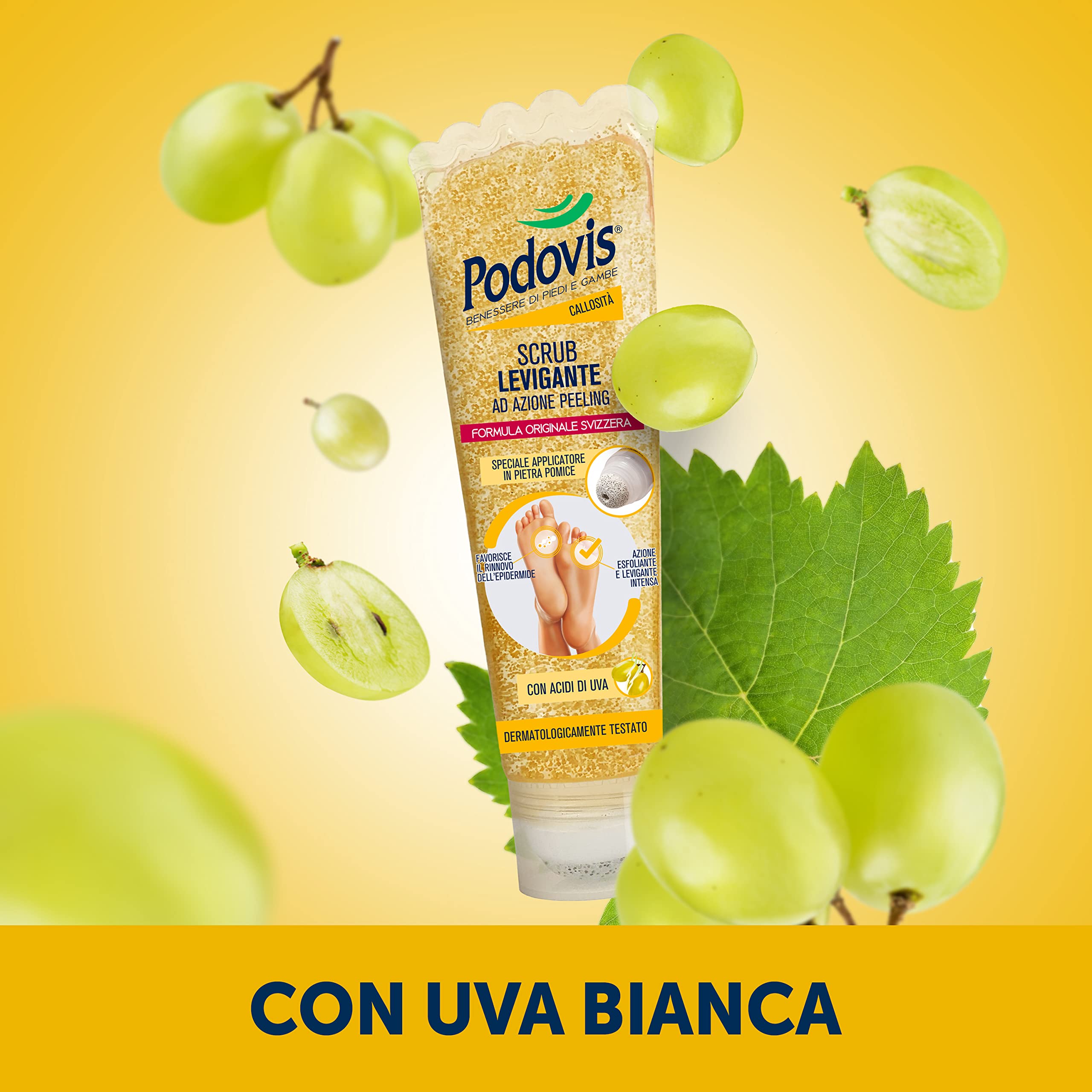 Podovis - Ligne Callosité, gommage, avec effet peeling, favorise le renouvellement de l'épiderme
