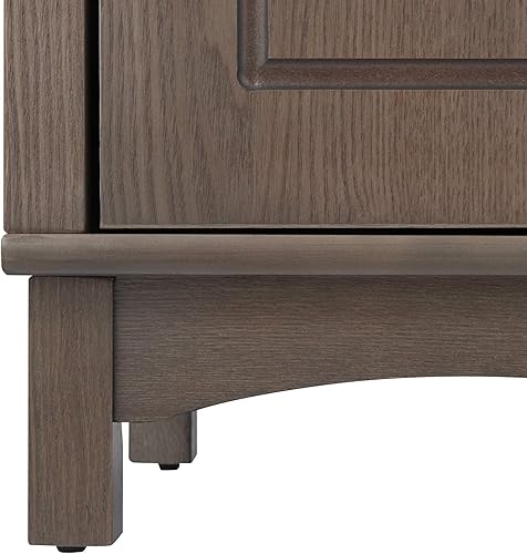 Miniatura 7 de Teamson Home Glancy, gabinete de lino con estante abierto de 63 pulgadas, madera