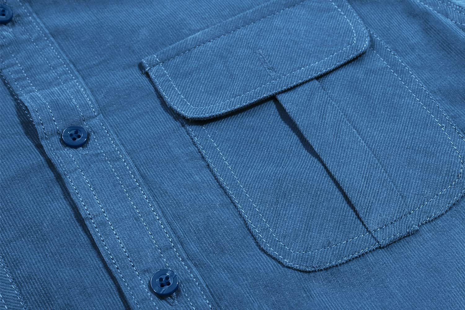 yoeasy Men Long Sleeve Ribbed Corduroy Button Down Shirt Cotton Stretch Casual Fall Tops Slim Fit Shirts - Image 5