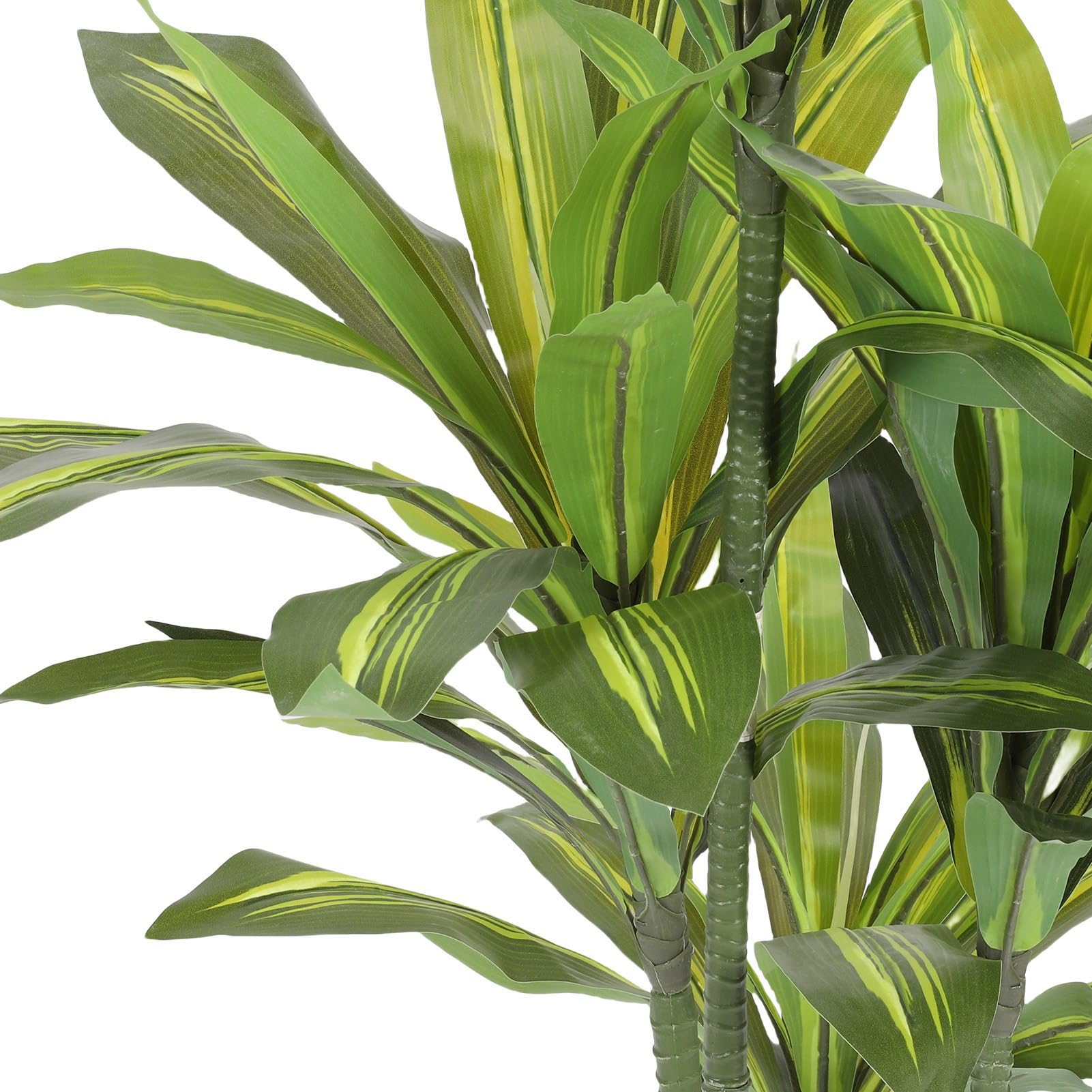 Emoshayoga Faux Arbre Dracaena Fragrans Incroyablement Réaliste, Fausse Plante pour la Maison, Le Bureau, Le Salon, 1 unité (120 cm)