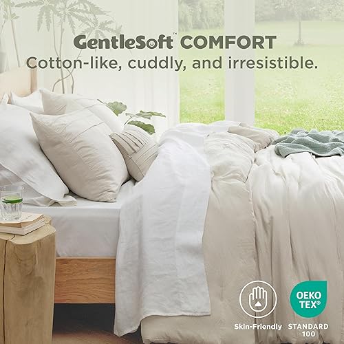 Miniatura 2 de Bedsure Beige Twin Comforter Set - 3 Pieces Grid Pleated Bed Set, Down Alternative Bedding Sets for All Season, 1 Comforter, 1 Pillowcase, 1