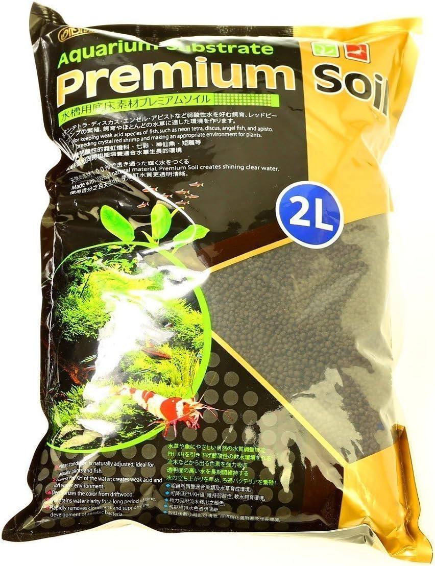 Aquarium Equip Substrate Premium Soil 4 Pound (1.8kg) for Planted Dwarf Shrimp Water Plants Activated