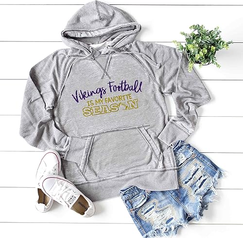 Miniatura 2 de Vikings - Sudadera con capucha unisex para hombre y mujer, camiseta de Minnesota | Vikings Football is my Favorite Season | Ultra suave y ligera,