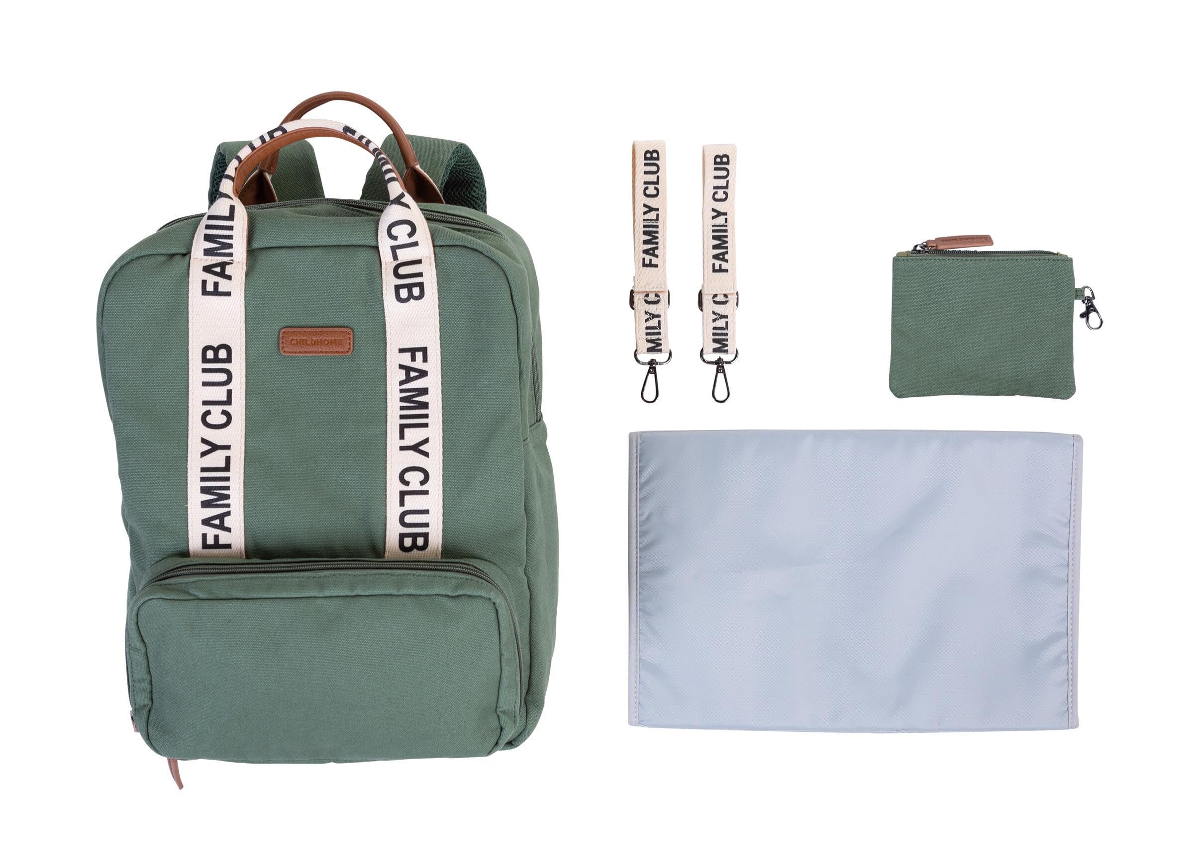 CHILDHOME, Family Bag Luiertas, Grote Capaciteit, Multifunctioneel, Luiermat Inbegrepen, 11 Vakken, Geïsoleerde Tas, Trolleytas, Kinderwagenhanger