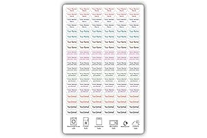 120 Personalized Waterproof Clothing Label Stickers For Kids