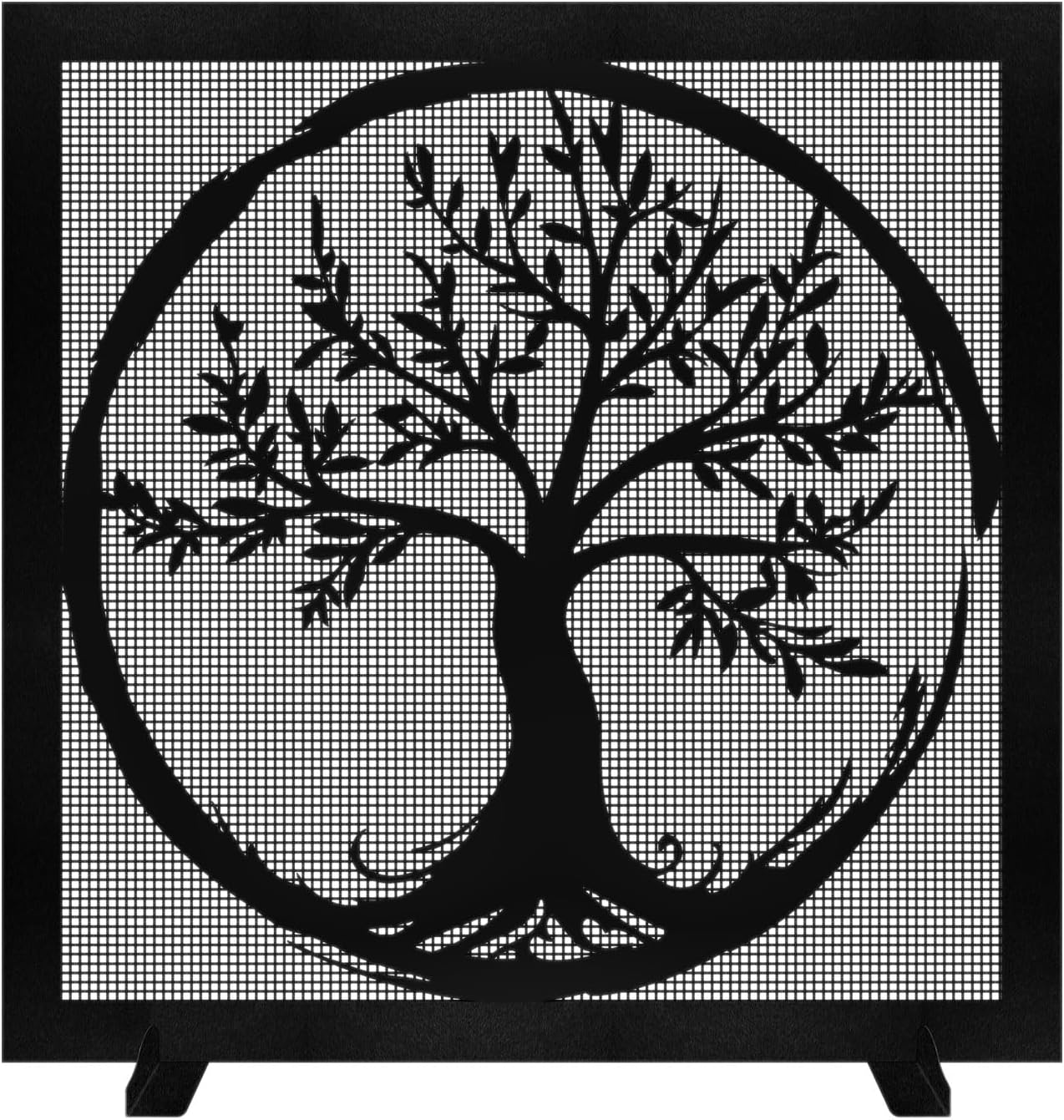 Tree of Life Fireplace Screen, Fireplace Screens Stand Alone, Spark Guard Grate, Tree of Life Fireplace Cover, Metal Furnace Fireguards, Metal Furnace Fireguards for Home (33"x33"|84x84cm)