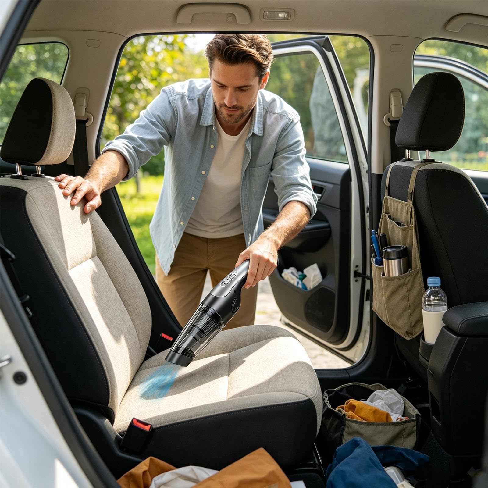 Aspiradora De Mano Inalámbrica Soplador Mini Potente Y Ligero 9000 Pa | Aspiradora Para Coche Inalámbrica Para Hogar Escaleras Sofá Cama Muebles Cocina Dormitorio Alfombra Suelo Coche Tienda Garaj