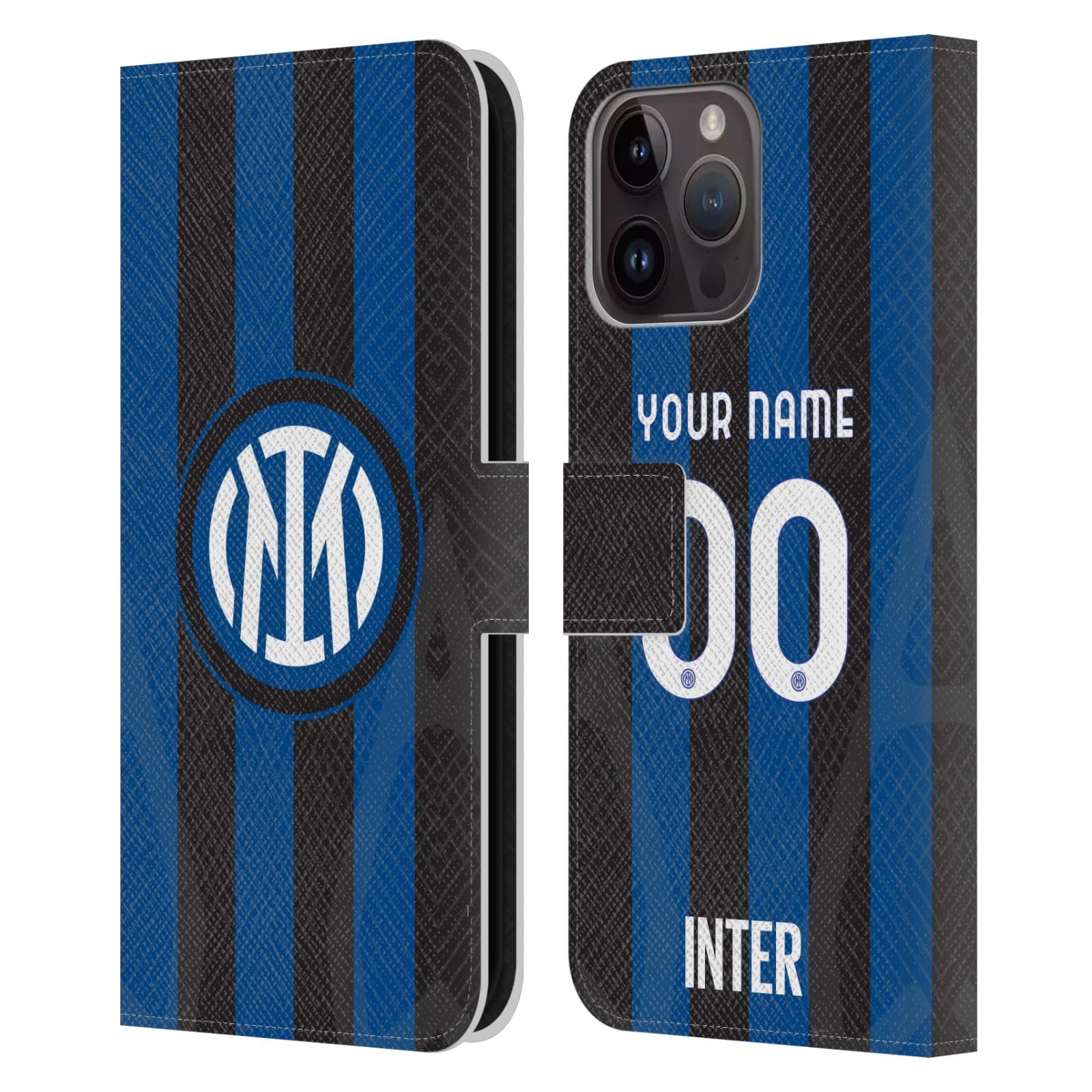 Housse cuir iPhone 15 Pro Max Inter Milan finitions premium protection intégrale kit domicile