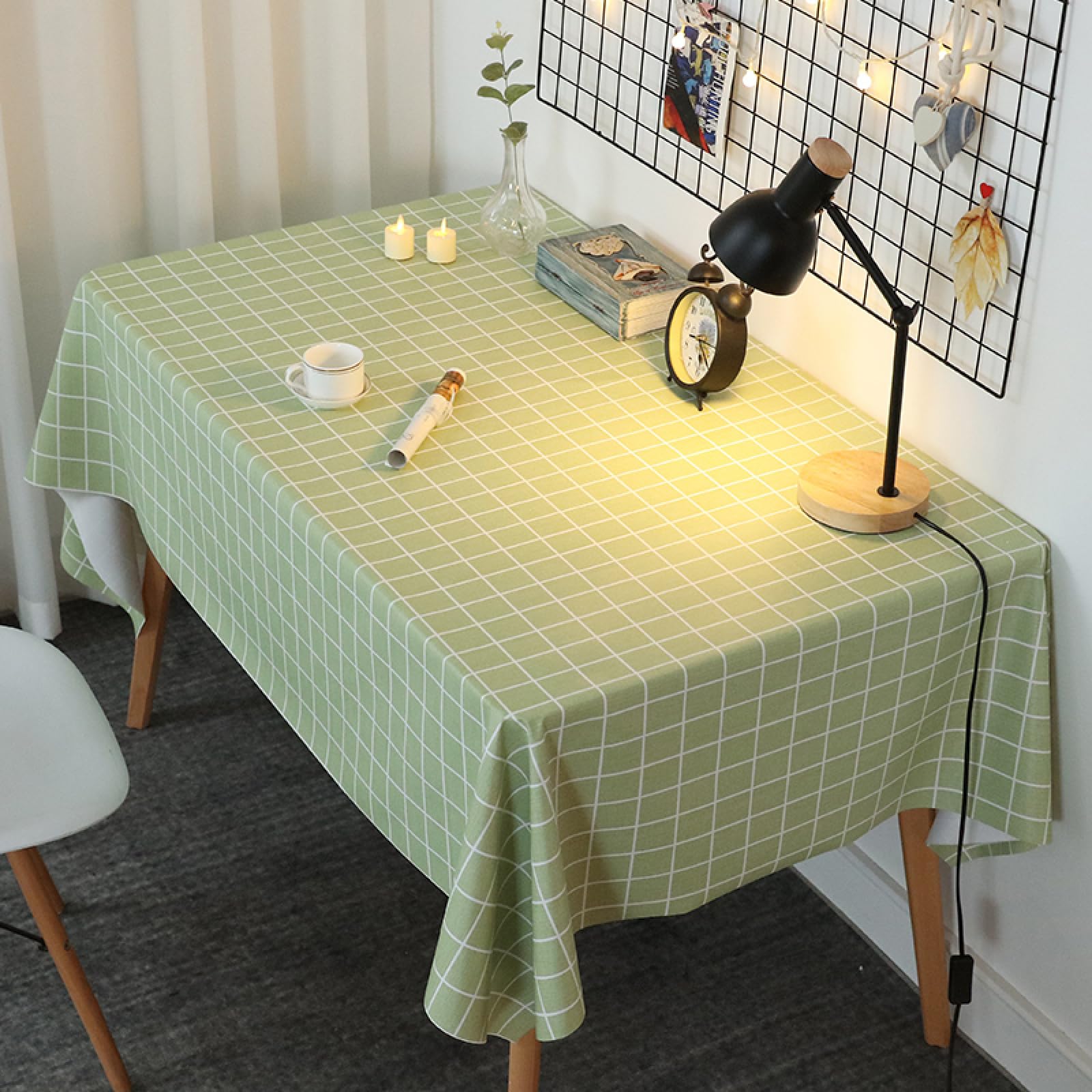 Nappe de pique-nique verte 140x140 pour table à manger et repas en extérieur