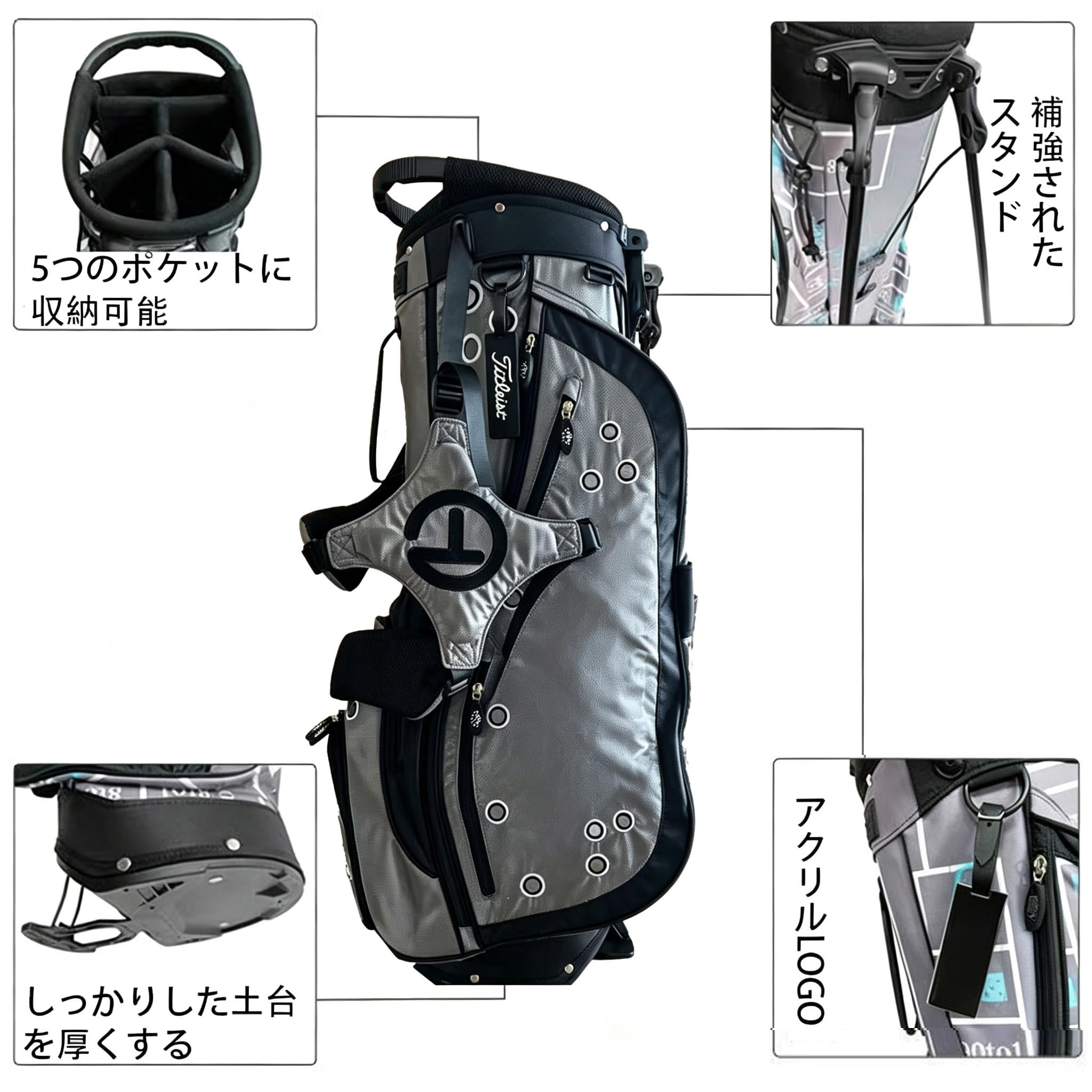 Amazon | GiDoKe キャディーバッグ スタンド式 ゴルフバッグ 防水 軽量