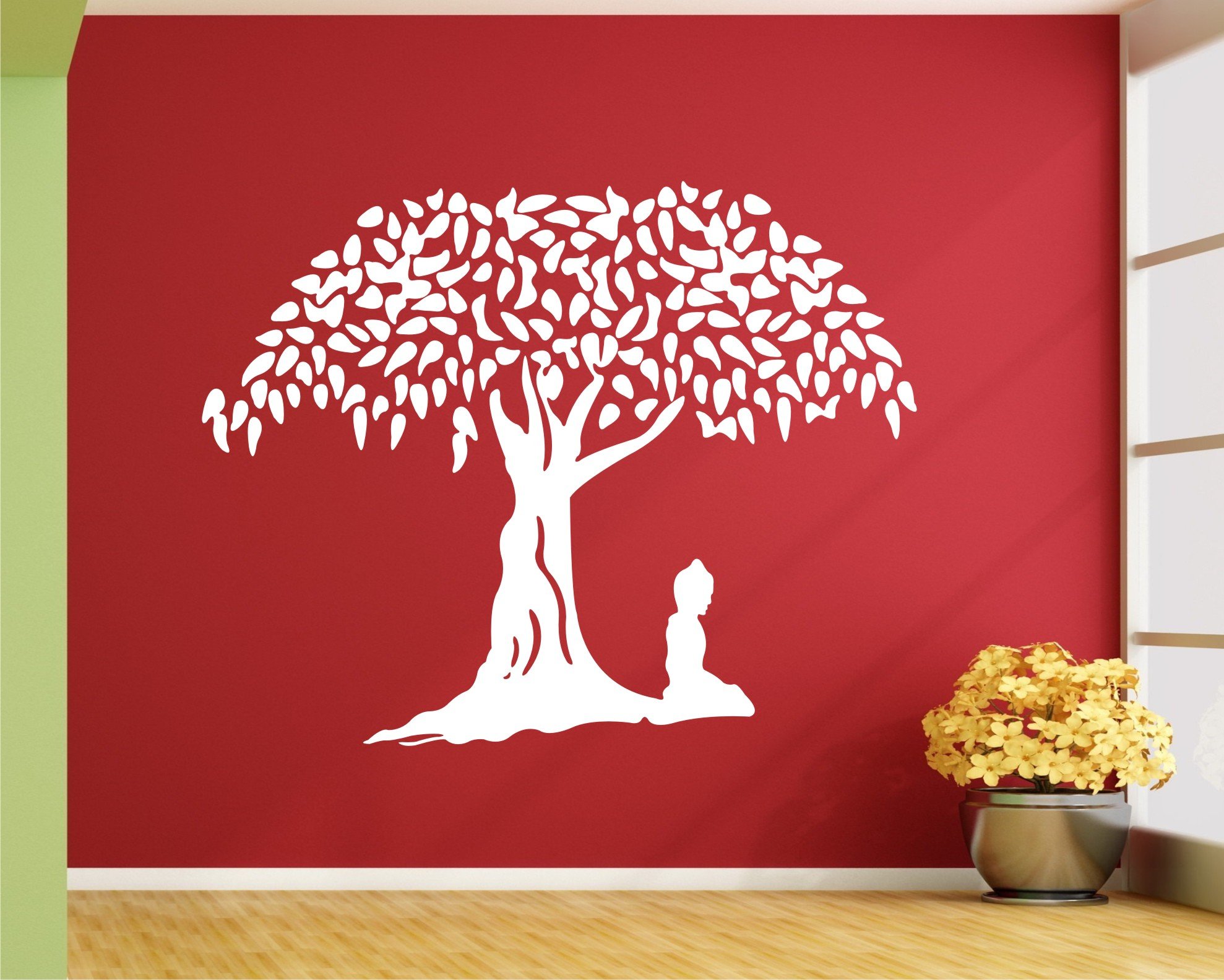 Buddha White Large Wall Sticker Size(74 * 59) cm (B077S4C5P4) Amazon Price History, Amazon Price Tracker