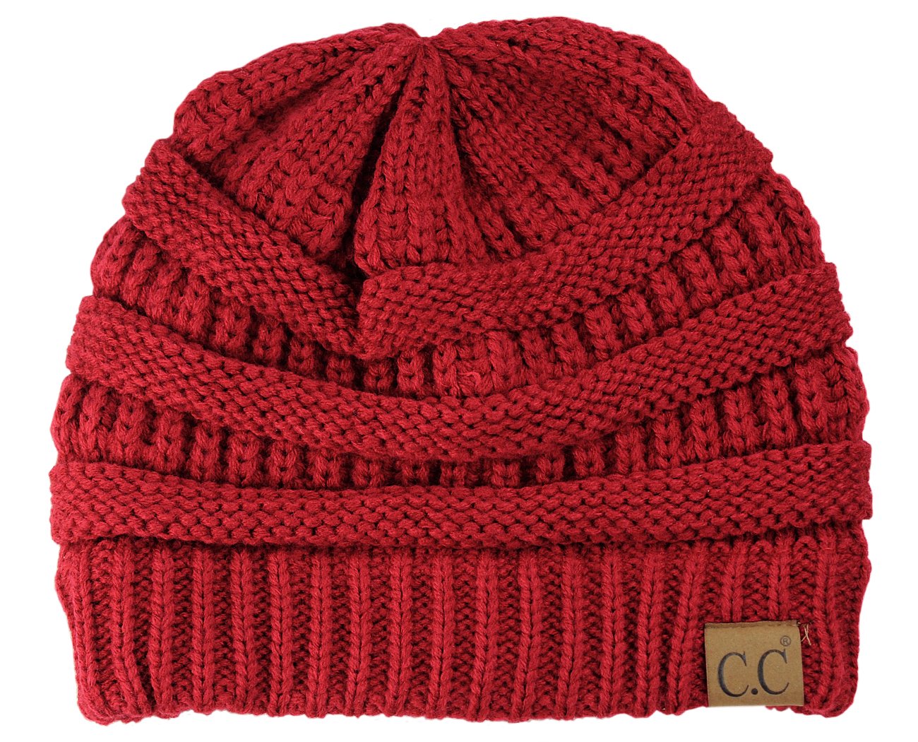 C.C Trendy Warm Chunky Soft Stretch Cable Knit Beanie Skully, Winter Mint, One Size — view 20
