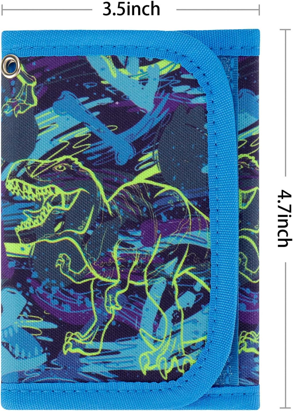 Choco Mocha Kids Wallets for Boys 4-6 6-8 8-10, Boys Wallet for Kids with Zippered Coin Pocket Dinosaur Wallet with Lanyard Gift Box 4 5 6 7 8 Year Old Boy Gifts, Navy Blue - Image 7