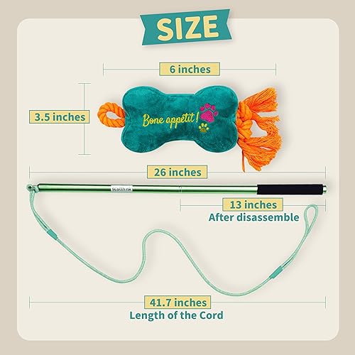 Miniatura 4 de Poste interactivo de entrenamiento para perros  Equipo de ejercicio para perros para exteriores e interiores, señuelo de juguete blando para perros,