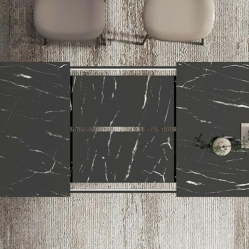 Miniatura 6 de Mesa de comedor extensible para 6 a 10 personas, mesa de comedor de madera, moderna mesa extensible para reuniones, reuniones para cocinas pequeñas,