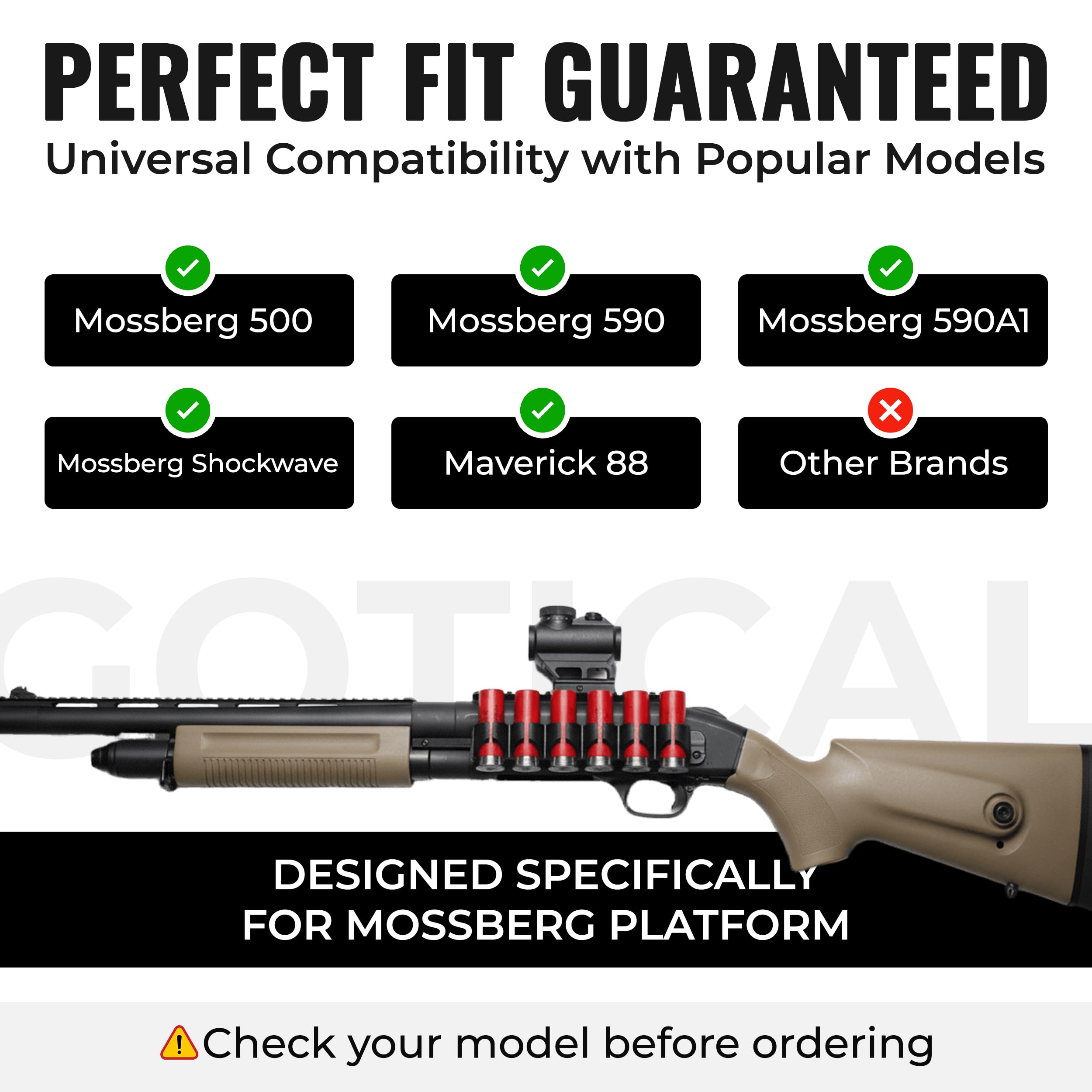 Amazon.com : Gotical Receiver Mounted Shell Carrier Side Saddle 12