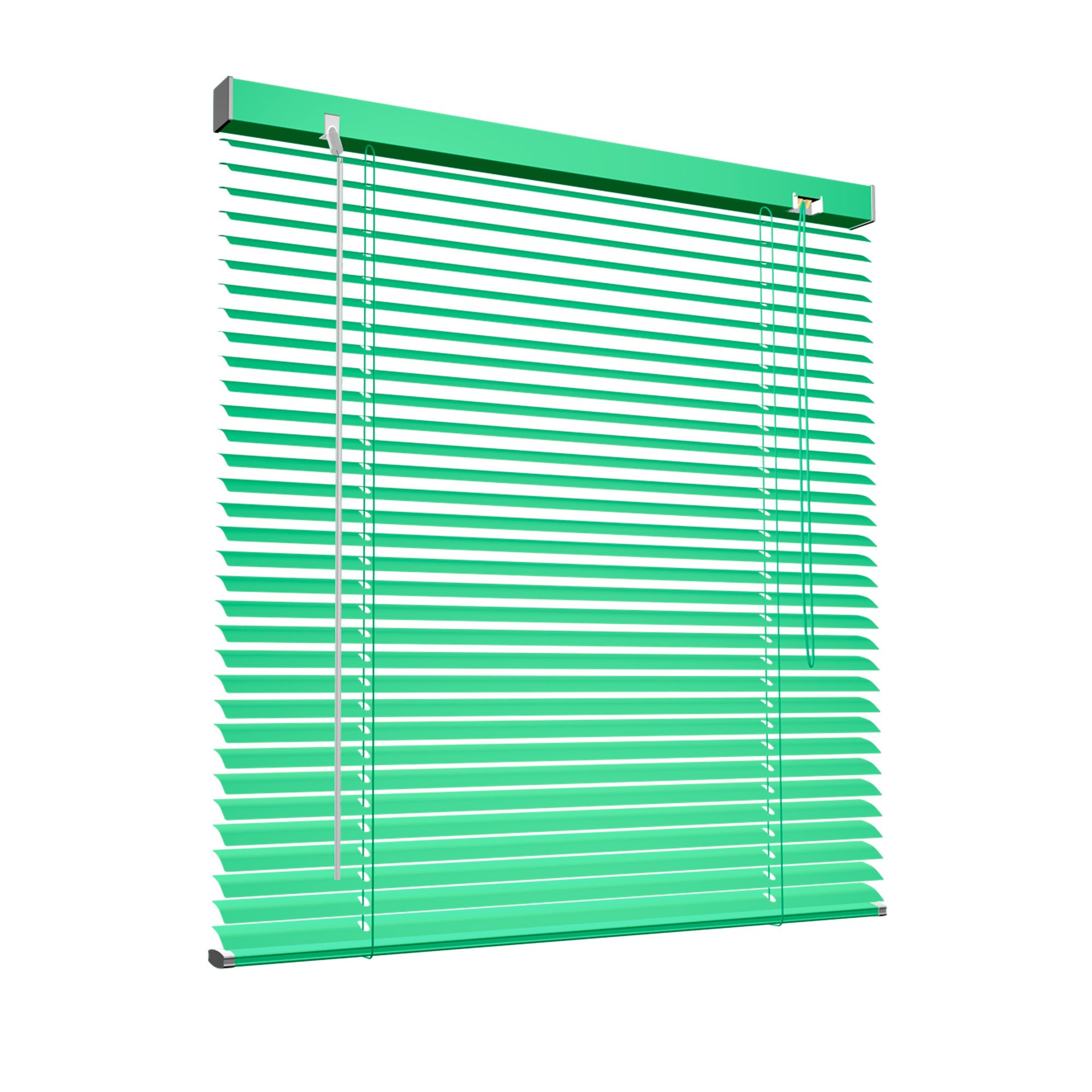 Victoria M. Aluminium Jalousie 50 x 130 cm, grün, Jalousie ohne Bohren, inkl. Klemmclips