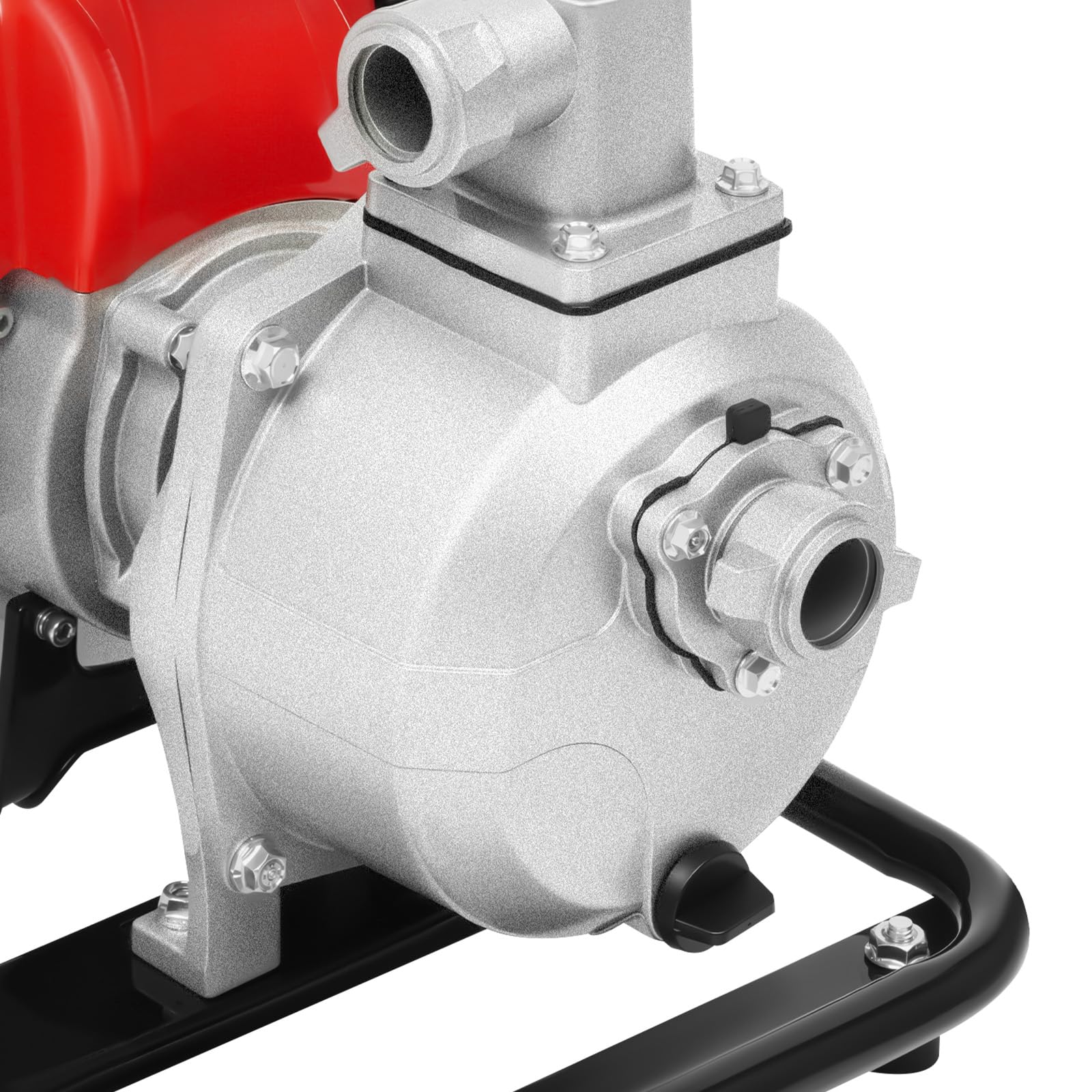 Bomba de agua de gasolina de 1,7 CV, 1,25 kW, 43 cc, 8500 R/min, máx. 30 m, motor de 2 tiempos, gasolina, motor de gasolina, bomba de transporte de agua, con filtro de aire adicional para bomba de
