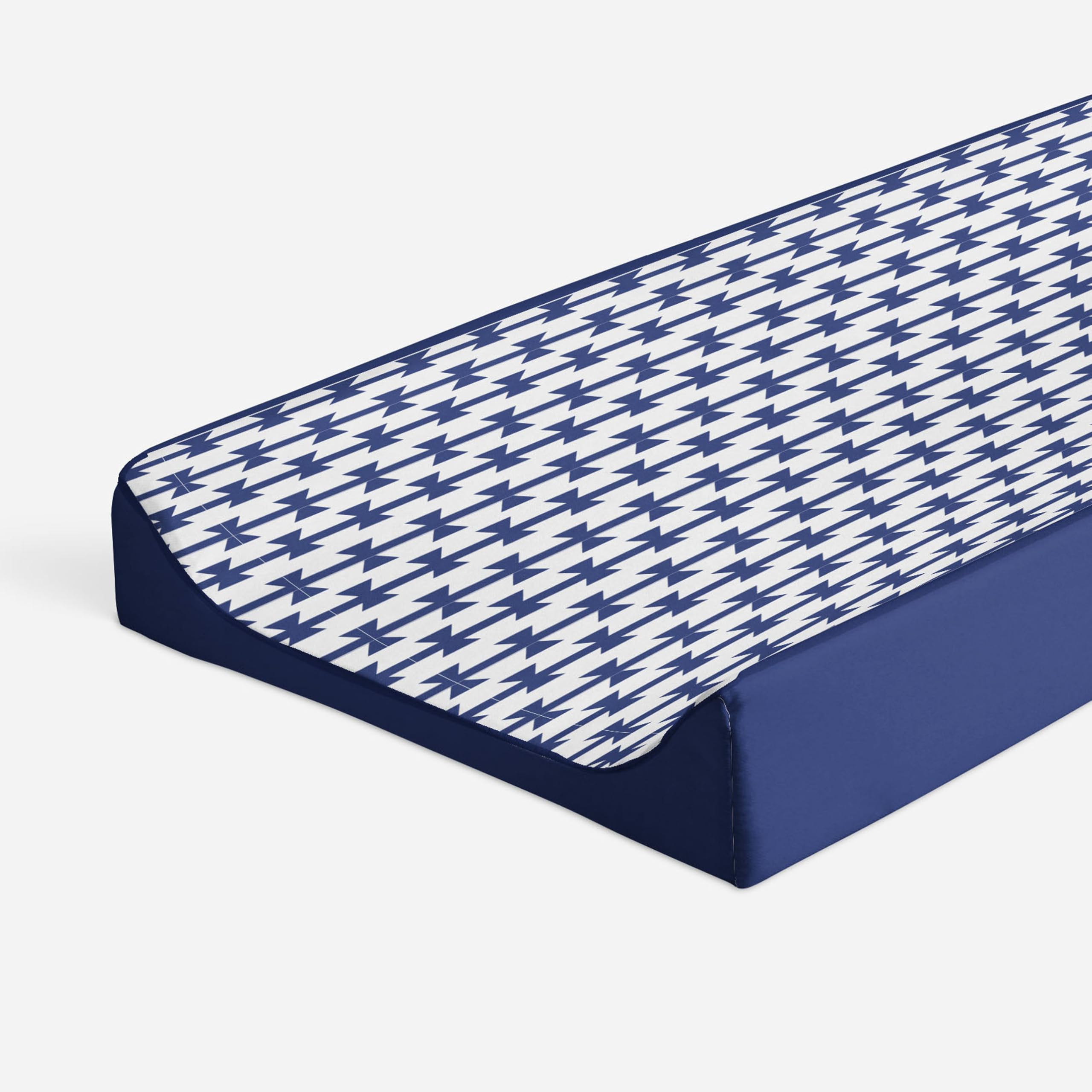 Bacati - Aztec Kilim Navy Quilted Changing Pad Cover-image-8
