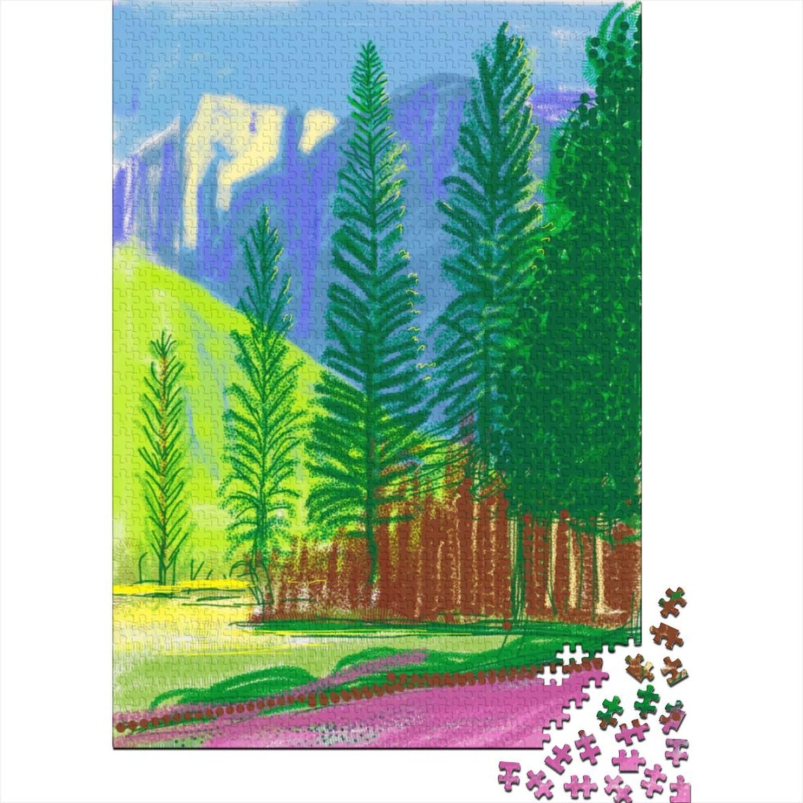 Museum Jigsaw Puzzle For Adults 1000 Piece David Hockney Jigsaws Wooden Puzzles, Fine Art Puzzle Games Toys Gift, Oil Paintinguzzles, Home Decoration