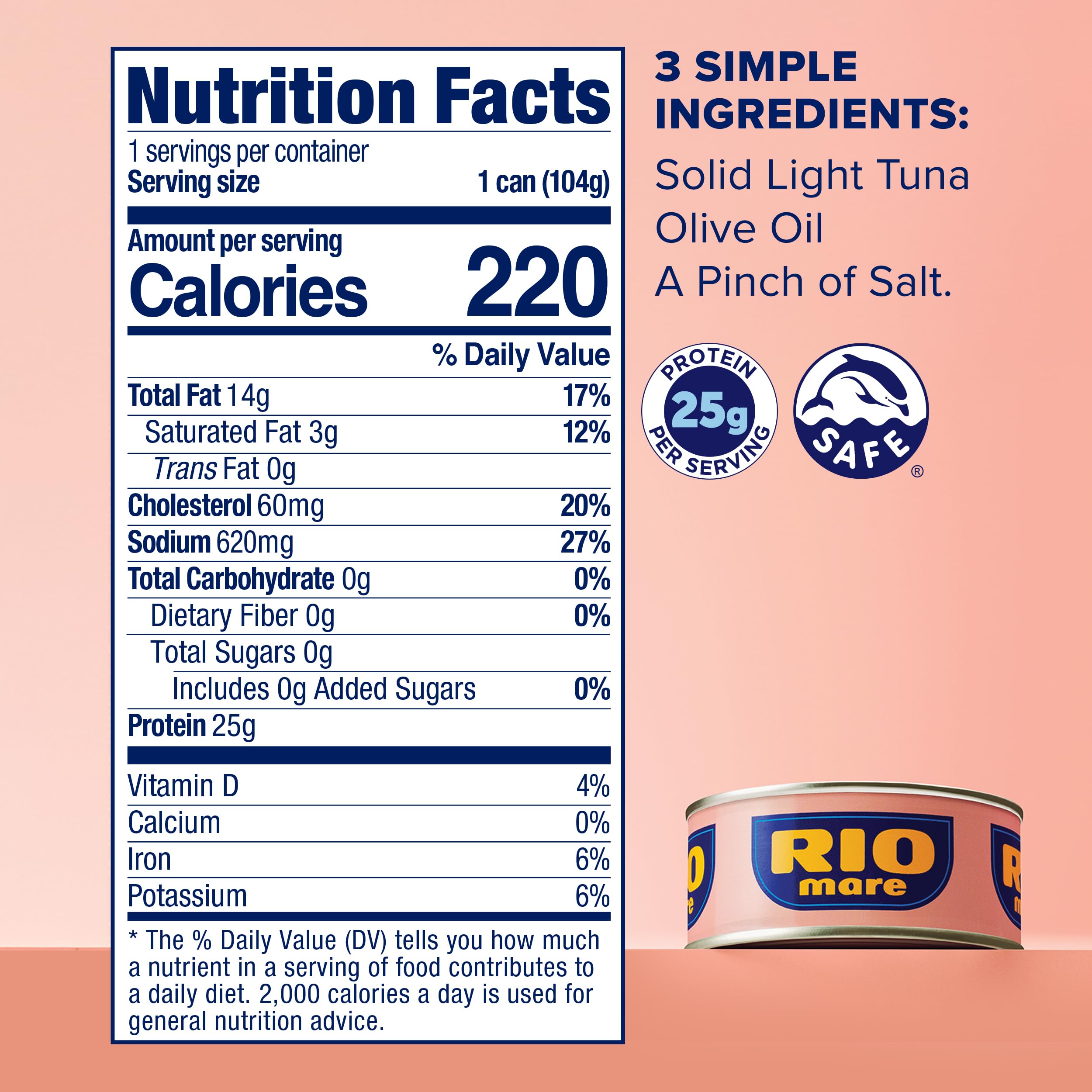Rio Mare Solid Light Skipjack Tuna in Olive Oil, 5.6 Ounce Can (Pack of 12), Italy's No.1 Tuna Brand, Wild Caught, High Protein Canned Tuna