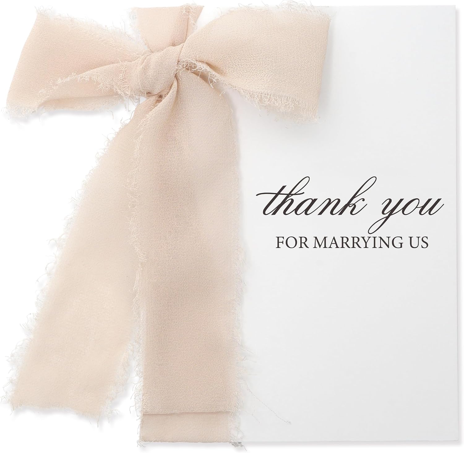 Set of 2 Wedding Day Cards for Bride and Groom with Champagne Ribbons, To Bride or Groom Love Note Cards Perfect Wedding Day Gift for Couples