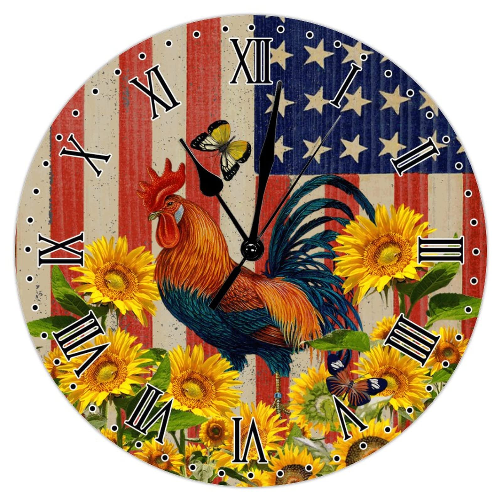 Horloge de cuisine coq pour une décoration de ferme chaleureuse