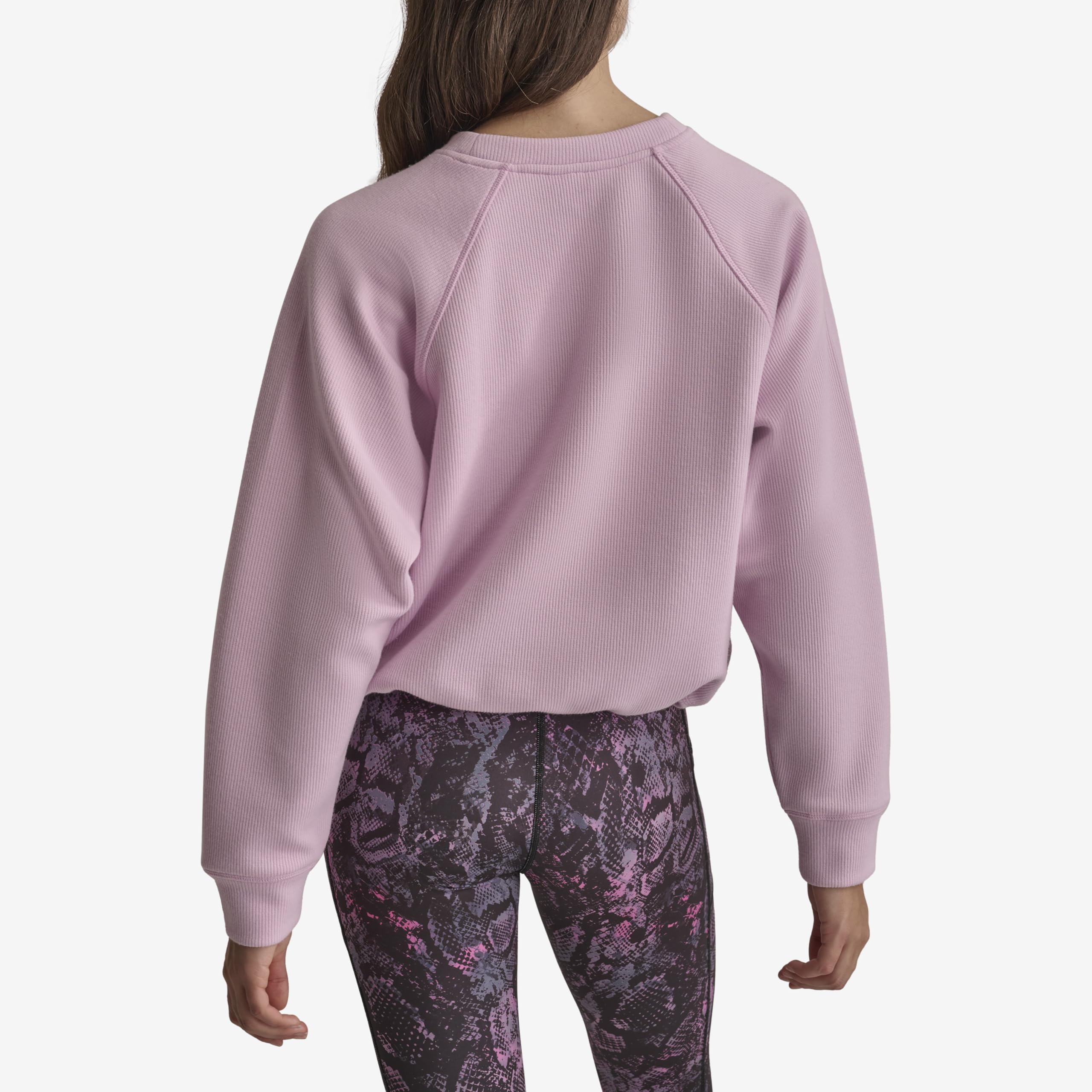 DKNY Varsity Puff Logo Crew Neck Suéter para Mujer