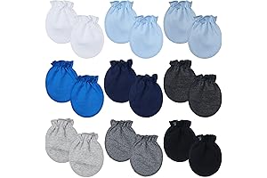 9 Pairs Baby Boy Mittens Infant Toddler No Scratch Mittens 0-6 Months...