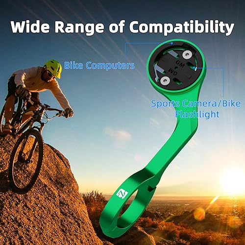 Miniatura 3 de Soporte frontal para computadora de bicicleta Garmin y Wahoo Bike Gps, diseño de soporte de computadora para manillar de bicicleta de 1.008 in y