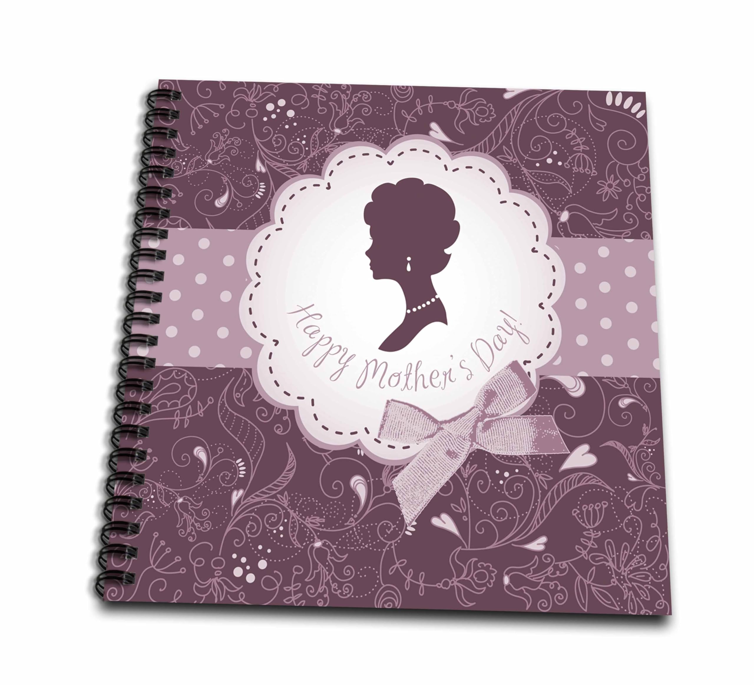 3dRose Happy Mothers Day Pink Floral - Drawing Book, 8 by 8-Inch (db_179150_1)
