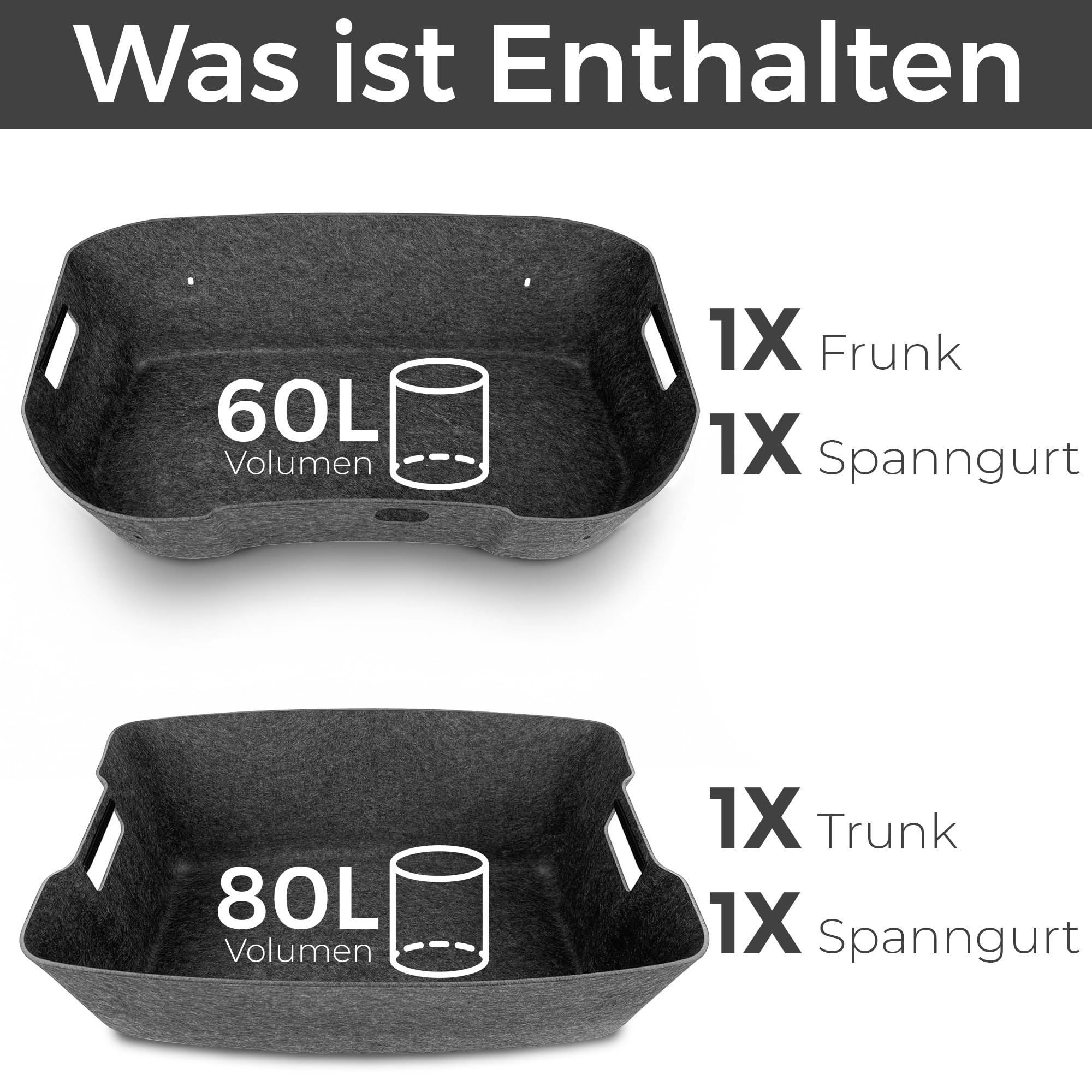 Tesla Model 3 Highland Kofferraum- & Frunk-Organizer Set 60L 88L Aufbewahrungsboxen 2021-2024