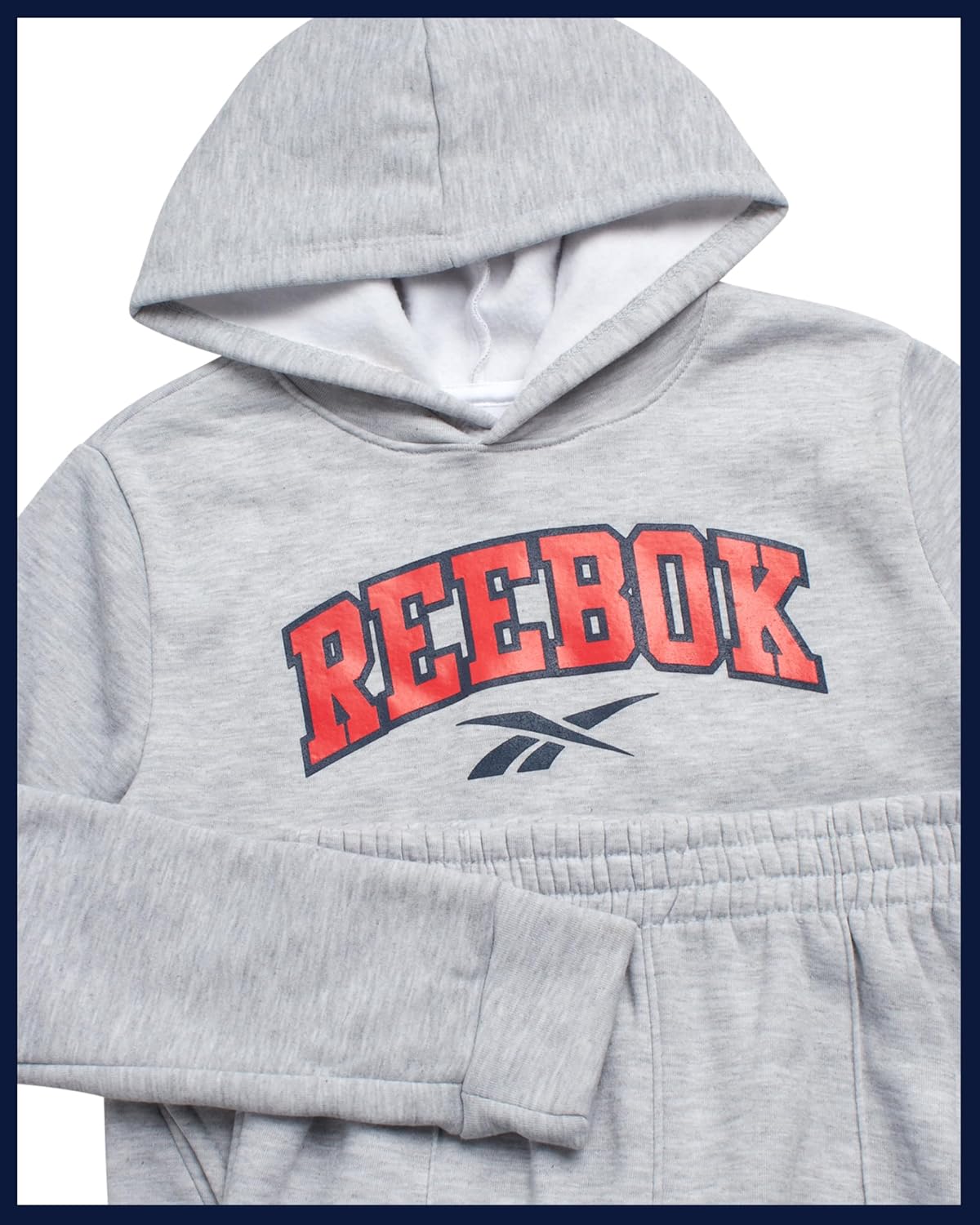 Reebok Boys Sweatsuit Set - 2 Piece Athletic Joggers Set with Fleece Pullover Hoodie Sweatshirt and Active Boys Sweatpants - Image 4