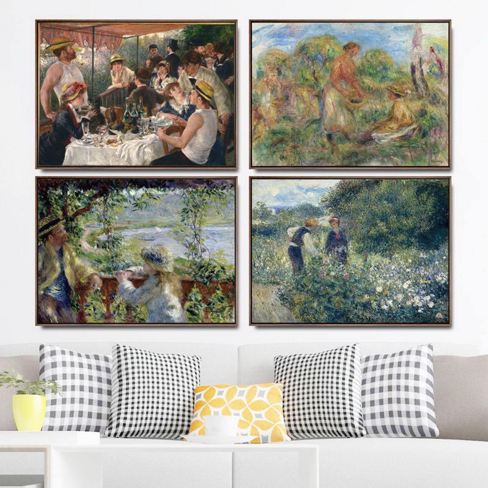 Tableau Déco Toile Renoir « Veduta Di Un Parco » - Reproduction Sur Toile - Fabriqué En Italie - Sur Mesure