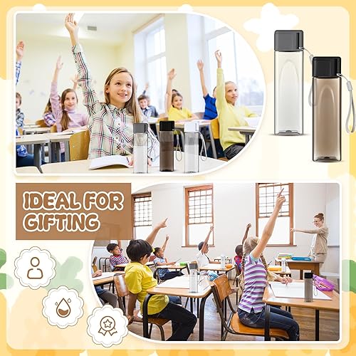 Vista 18 de Mifoci 30 botellas de agua a granel de 17 onzas de plástico para deportes de niños y adultos, contenedor portátil reutilizable a prueba de fugas