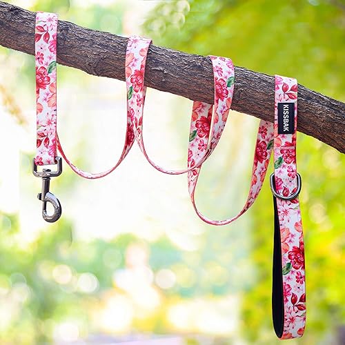 Miniatura 8 de KISSBAK Correa para perro para perros pequeños y medianos cómodas asas acolchadas correa de entrenamiento para perros de girasol floral de primera