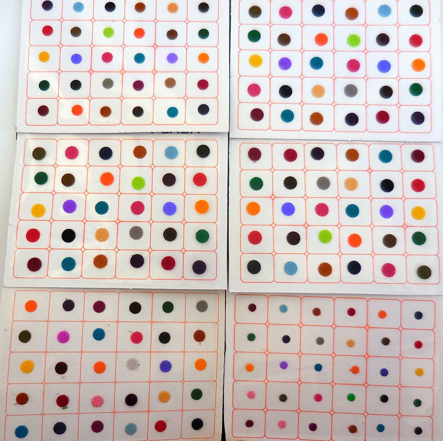 720 Bindi Count Multi Color Multi Size Polka Dots Indian Daily Use or Craft work Bindi (Multicolored)