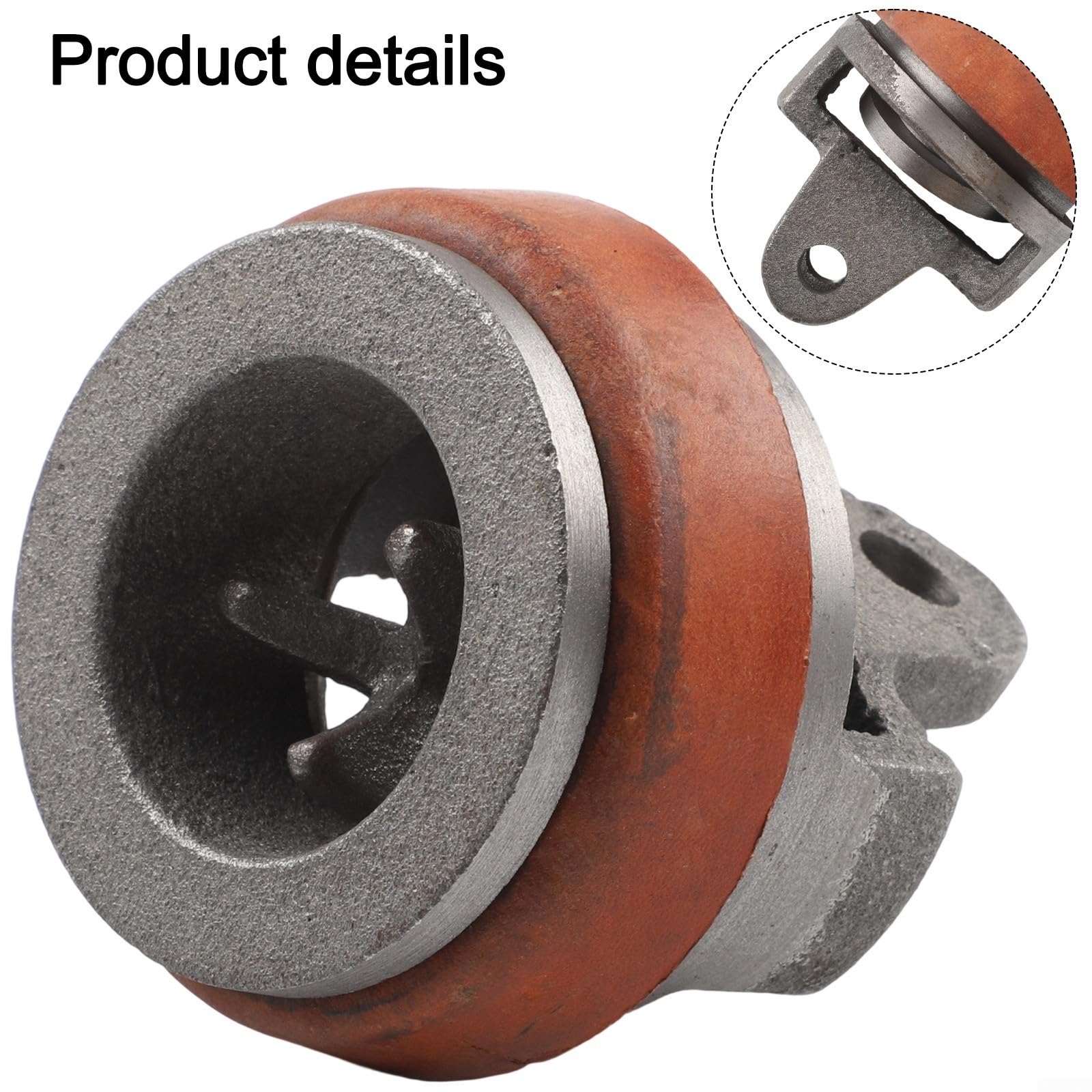 Ersatzkolben Set für Typ 75 Handpumpe, Gusseisen Kolben mit Stechventil, Dichtungsring aus Kunstleder und Bolzen, Reparaturkit für Gartenpumpen, Grau