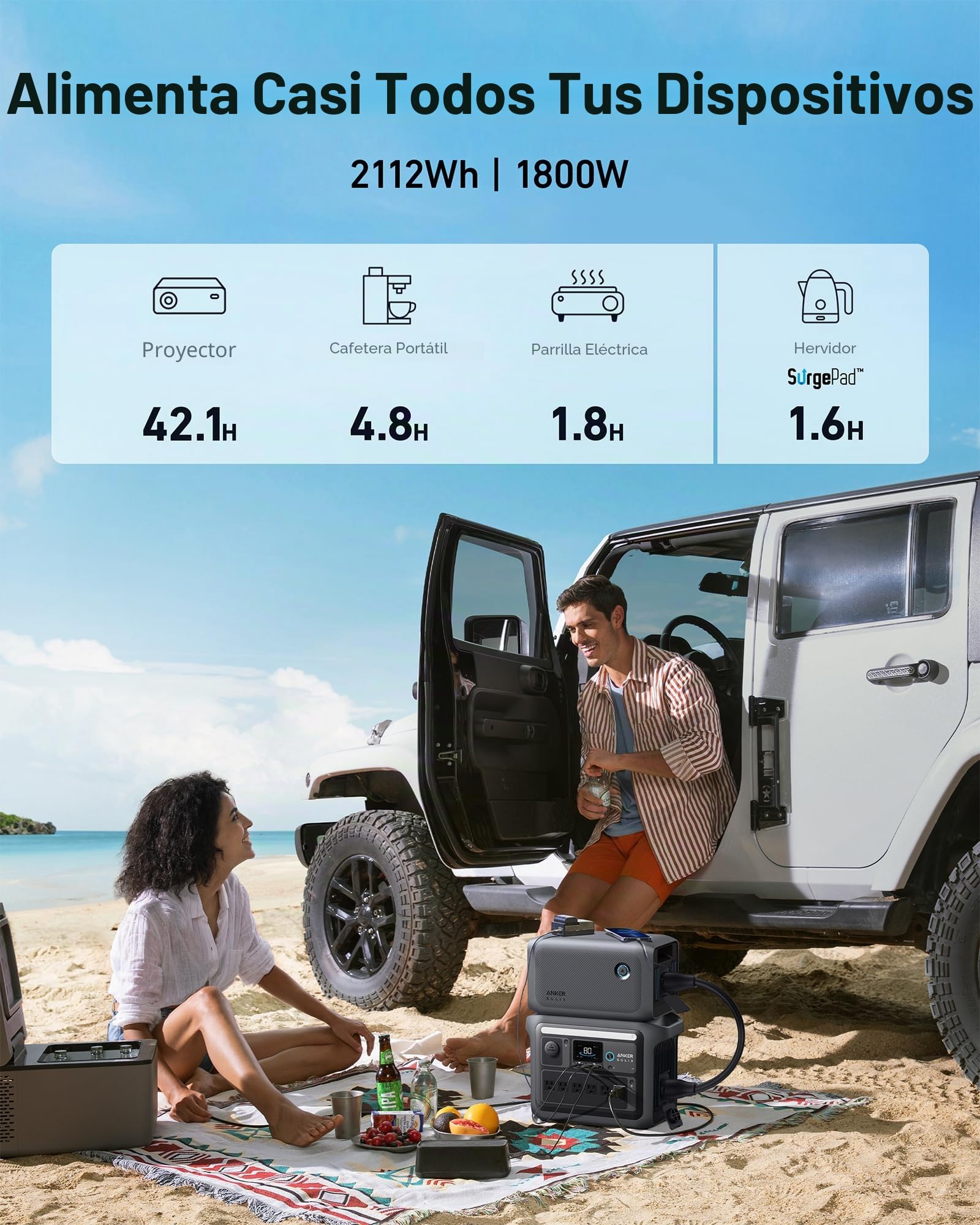 Anker SOLIX BP1000 - Batería de expansión (1056 Wh), baterías LiFePO4 con vida útil de 10 años, batería extra de 1056 Wh SOLIX C1000
