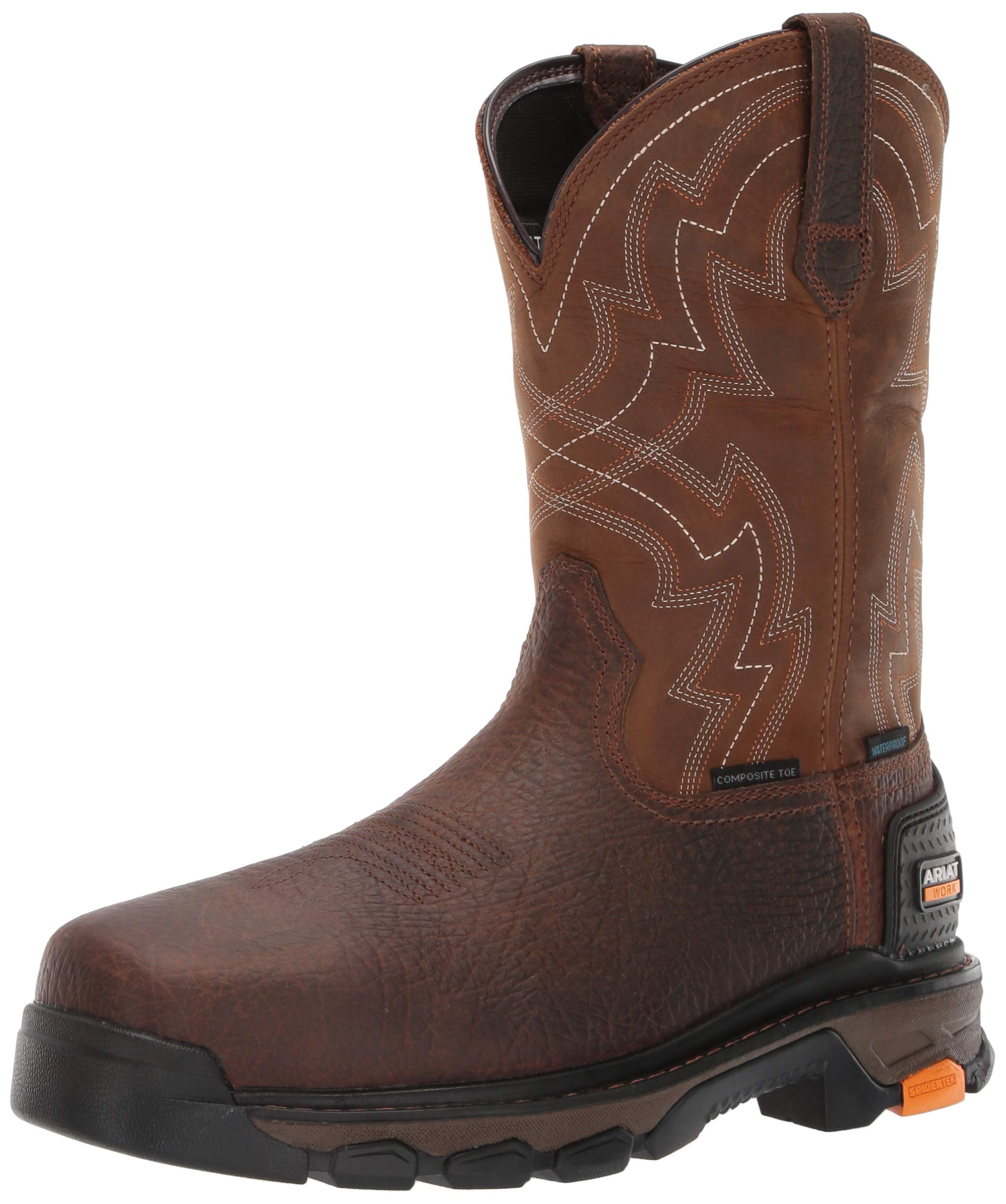 Ariat Men's Intrepid Force Waterproof Composite Toe Work Boot, Brown, 10