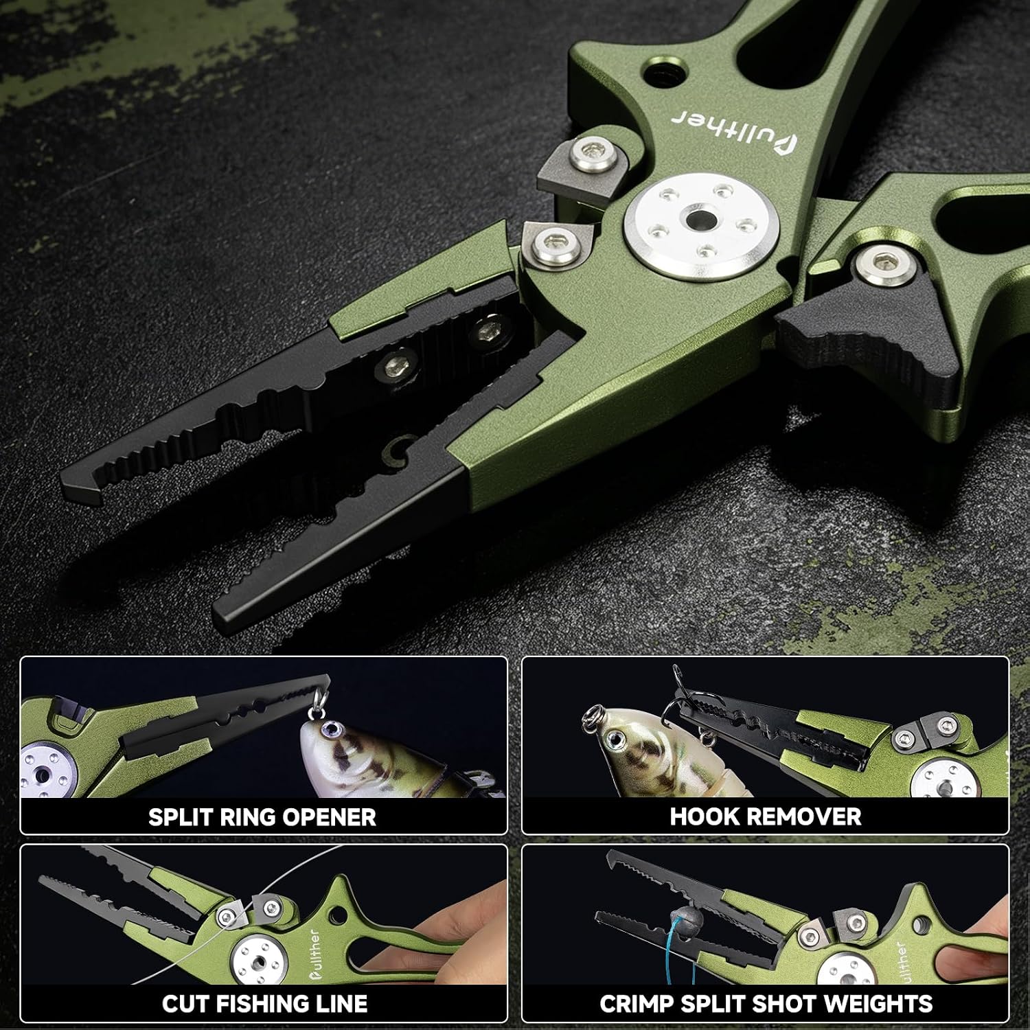 7inch Fishing Pliers,Split Ring Fishing Tools | Fishing Gear for Saltwater