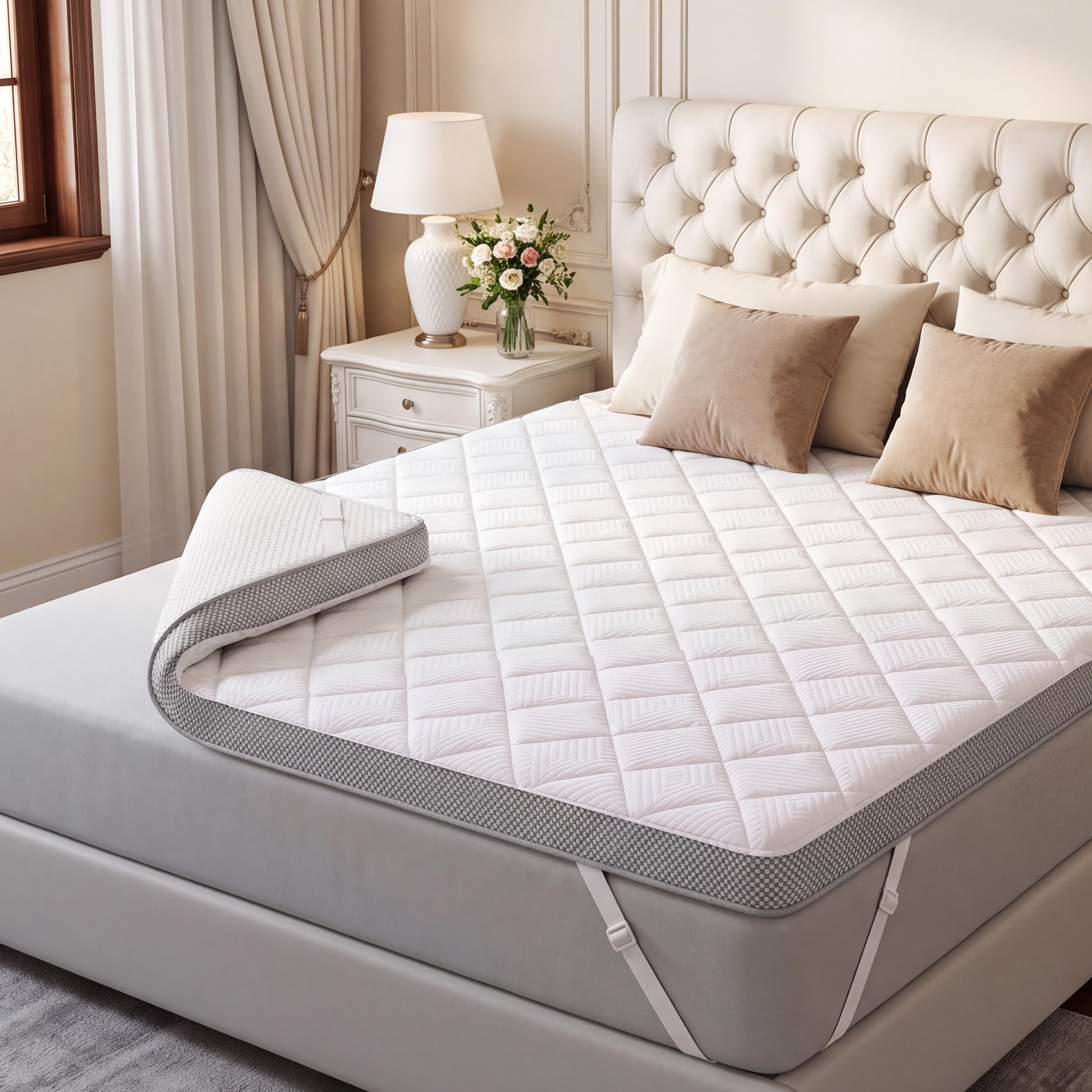 LIOVOYO Orthopedic Memory Foam Mattress Topper,5cm Thick,Small Double