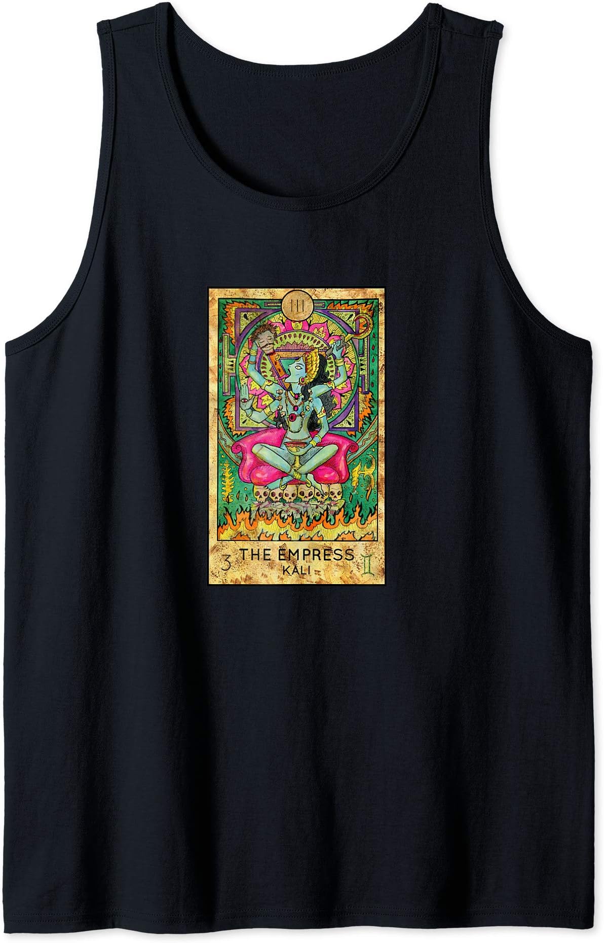 Tarot Card Empress Kali Mystic Psychic Reading Fantasy Gift Tank Top