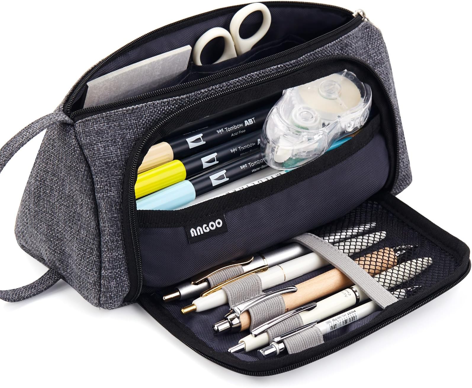 EASTHILL Big Capacity Pencil Case Pouch Pen Case Simple Stationery Bag School College Office Organizer for Teens Girls Adults Student